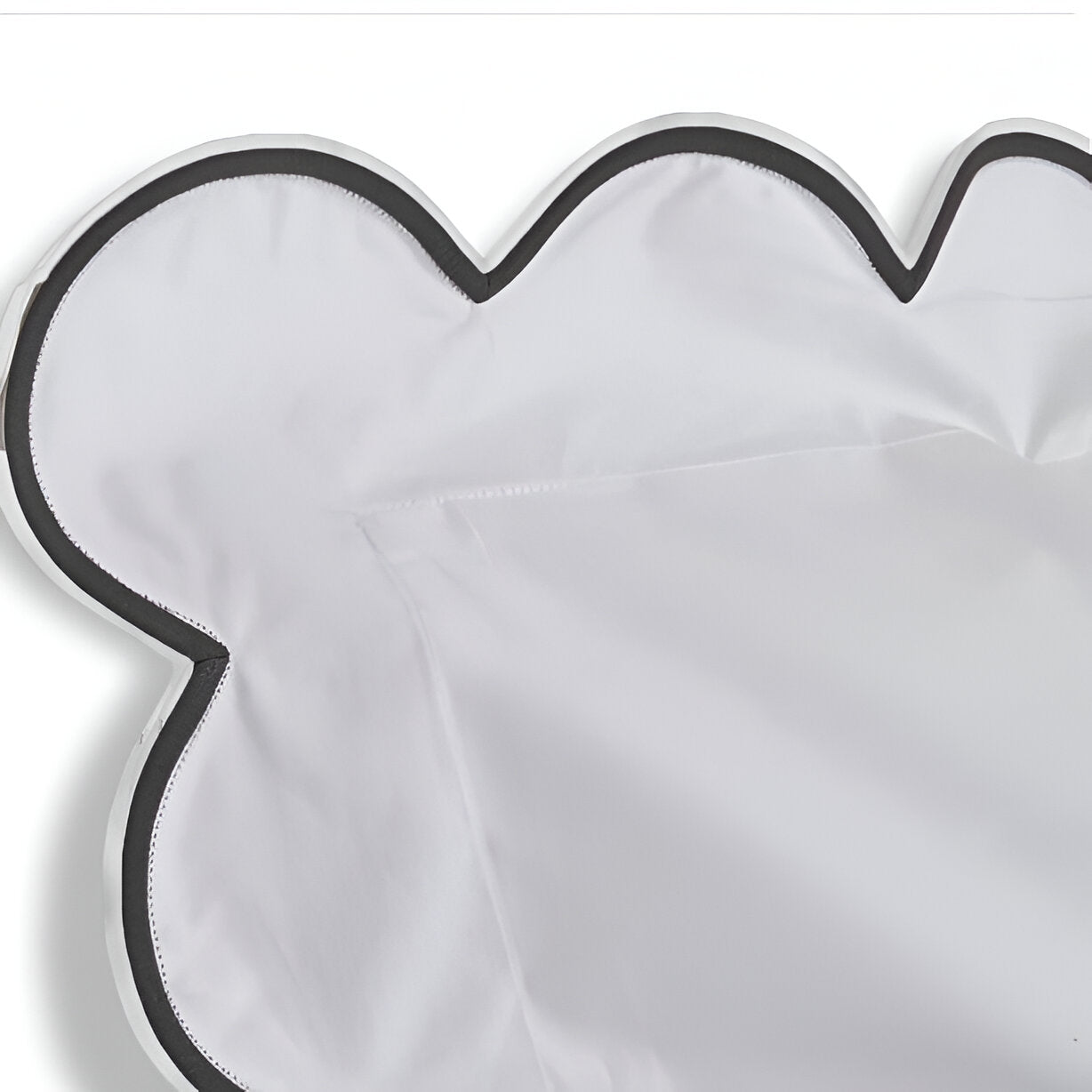 400TC Cotton Scallop Embroidery Sateen Solid Duvet Cover Set