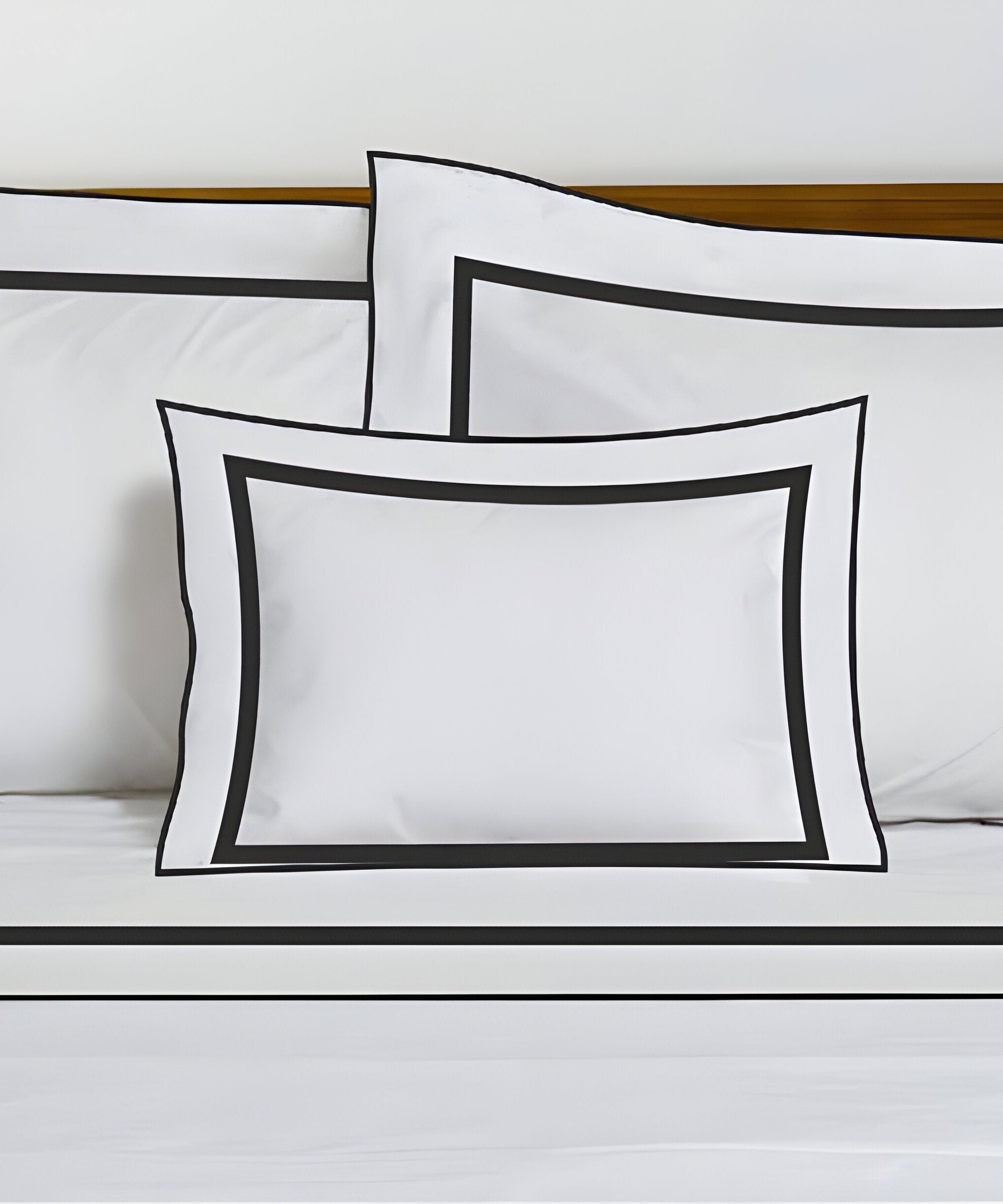 400TC Embroidery & Border Cotton Sateen Solid Duvet Cover Set