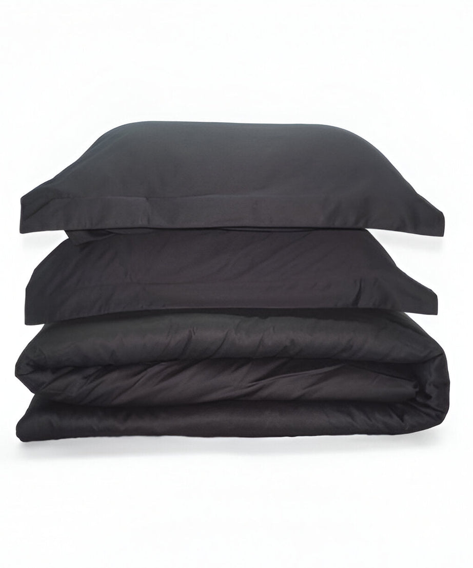 400TC Sateen Solid Cotton Round Duvet Cover Set
