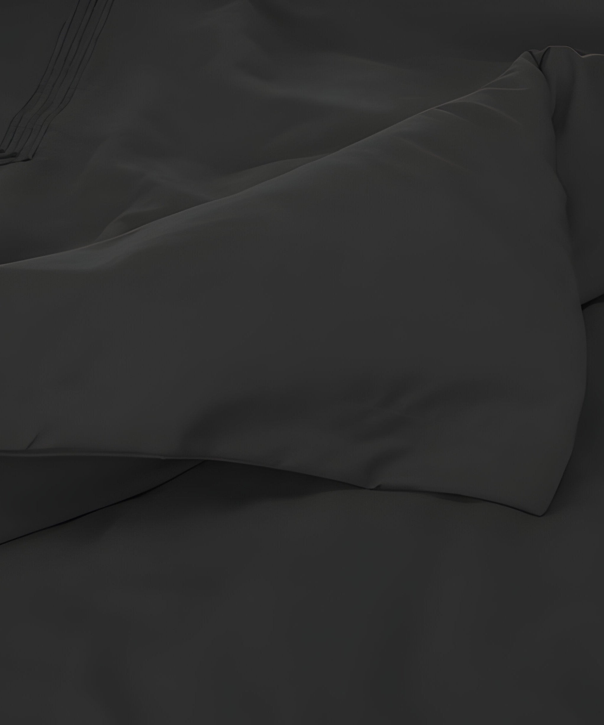 400TC Cotton Luxurious Triple Embroidery Sateen Solid Duvet Cover Set