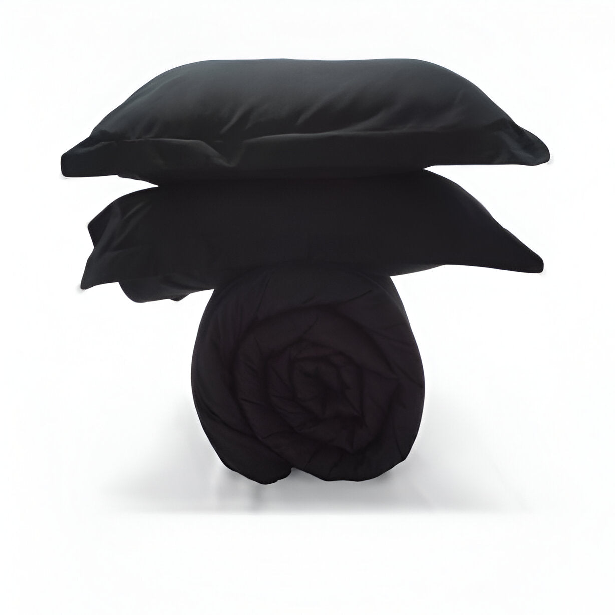 400TC Sateen Solid Cotton Round Duvet Cover Set