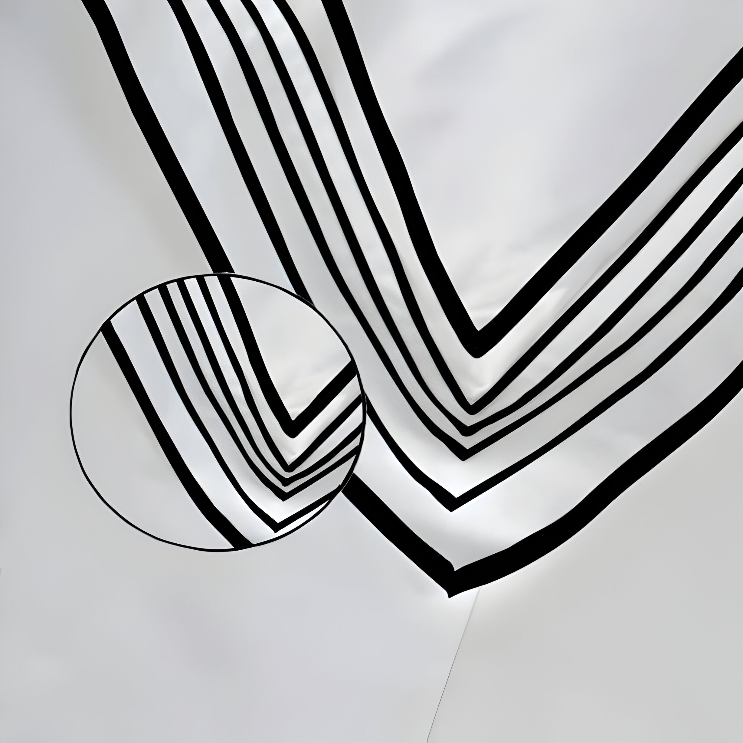 Smart Border 400TC Cotton Embroidery Sateen Solid Duvet Cover Set