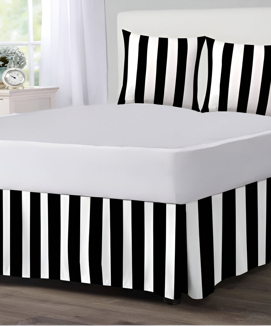 400TC Stripe Border Frame Cotton Sateen Duvet Cover Set