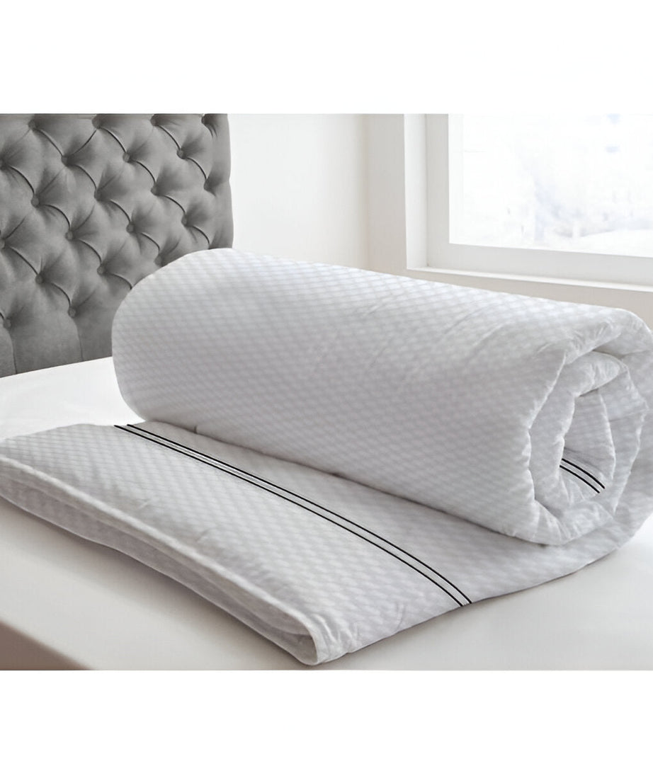 400TC Cotton Double Embroidery Sateen Microcheck Duvet Cover Set