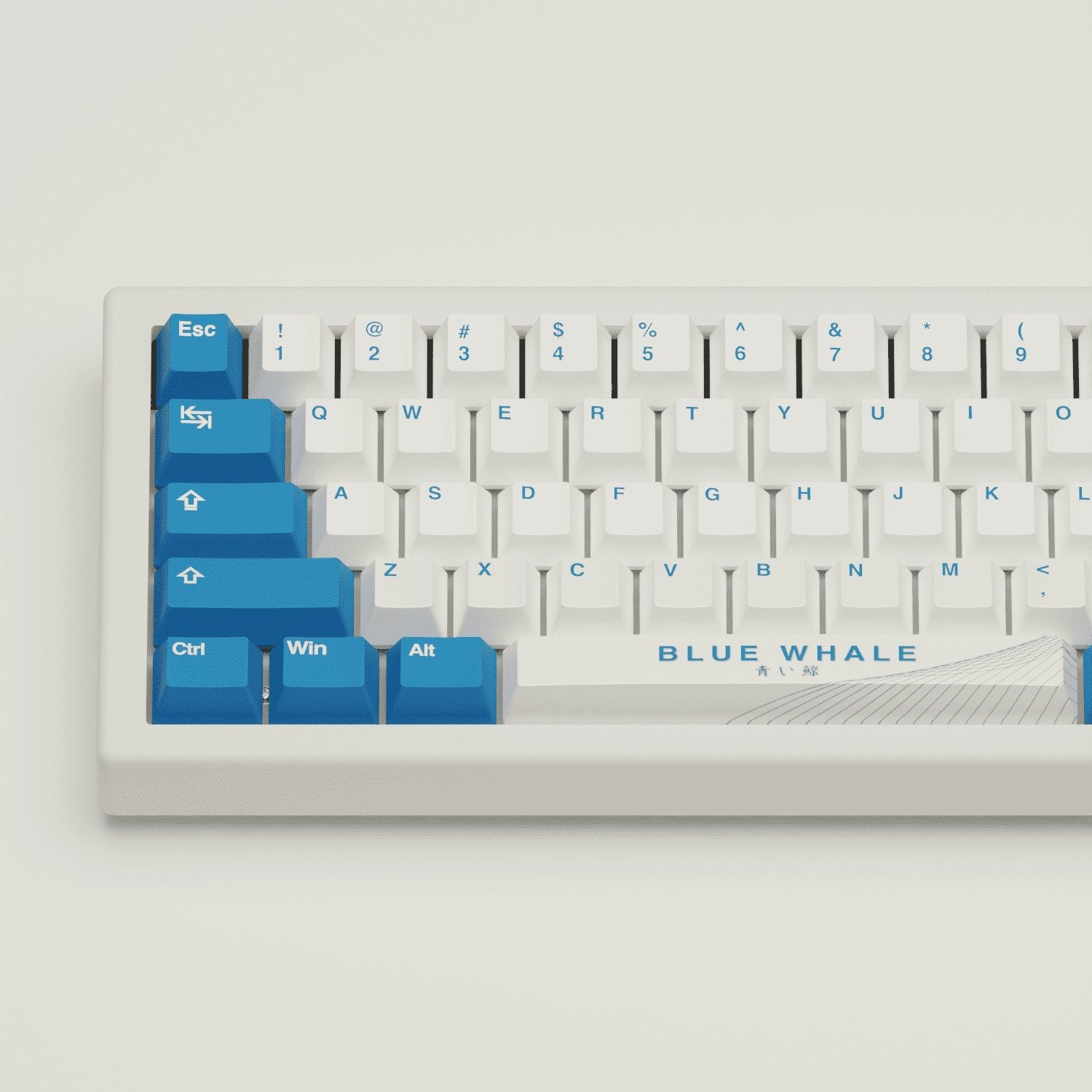 Blue Whale Design Keycaps and Mechanical Keyboard