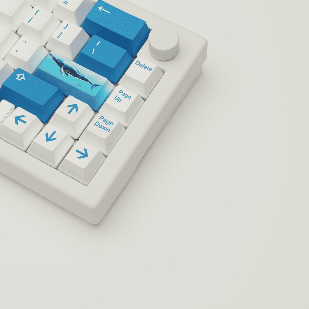 Blue Whale Design Keycaps and Mechanical Keyboard