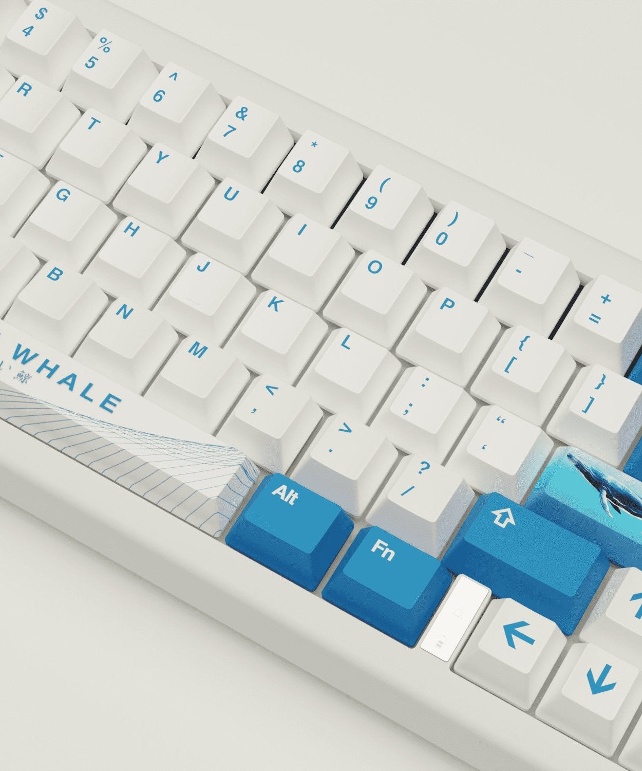 Blue Whale Design Keycaps and Mechanical Keyboard