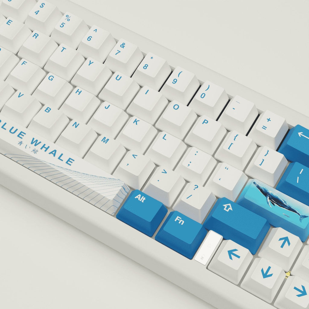 Blue Whale Design Keycaps and Mechanical Keyboard