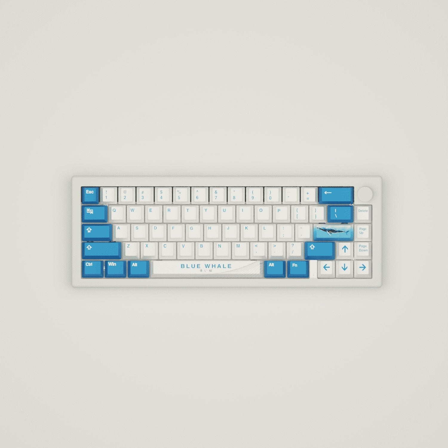 Blue Whale Design Keycaps and Mechanical Keyboard