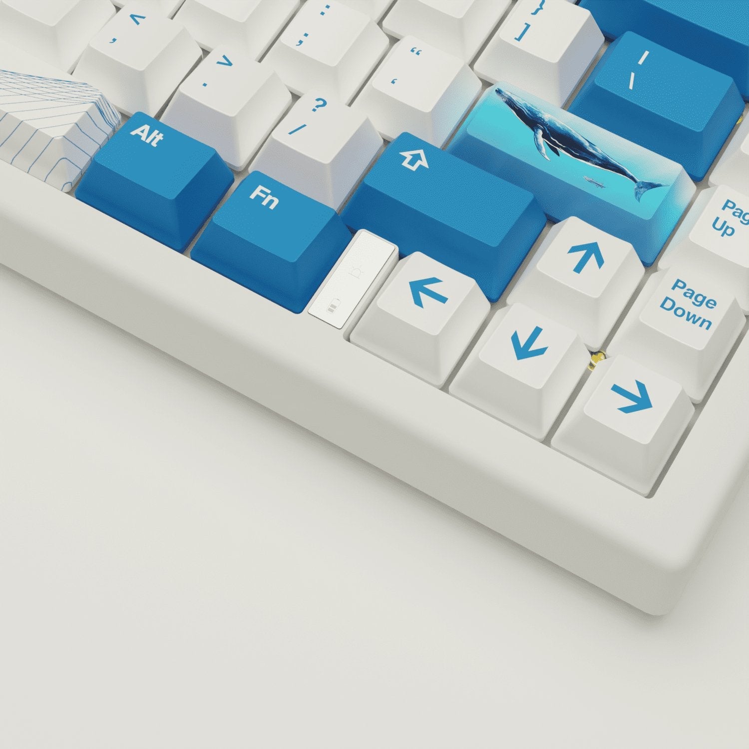 Blue Whale Design Keycaps and Mechanical Keyboard