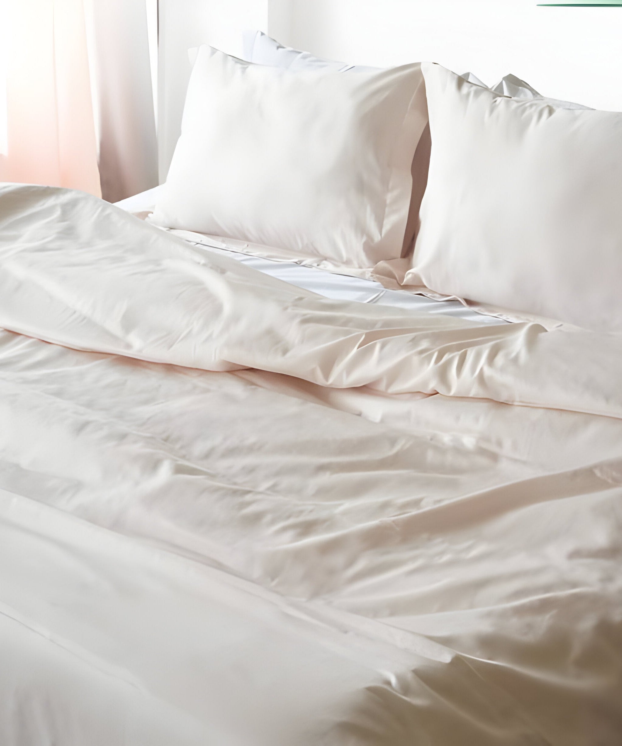 300TC Sateen Solid Organic Cotton Duvet Cover Set