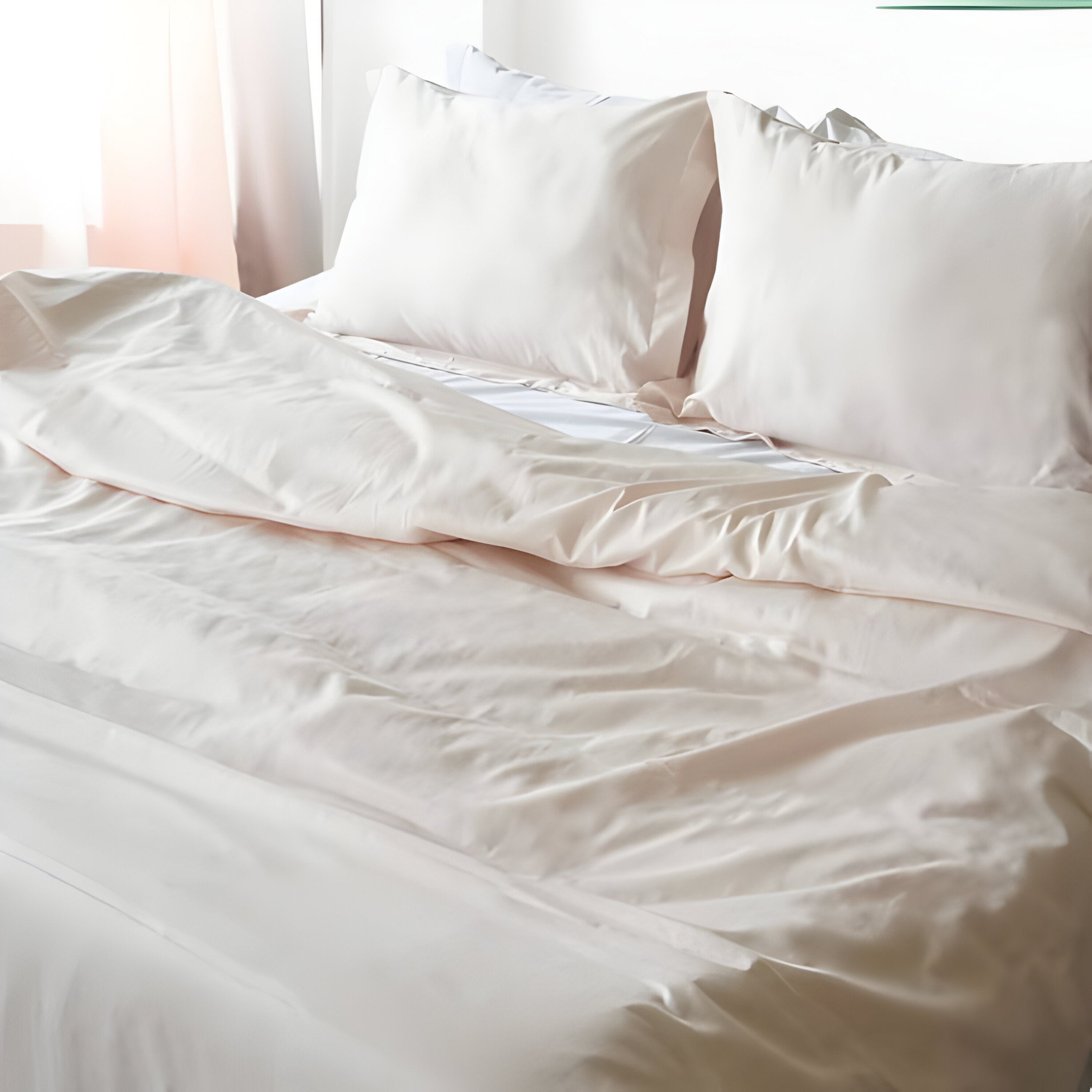 300TC Sateen Solid Organic Cotton Duvet Cover Set