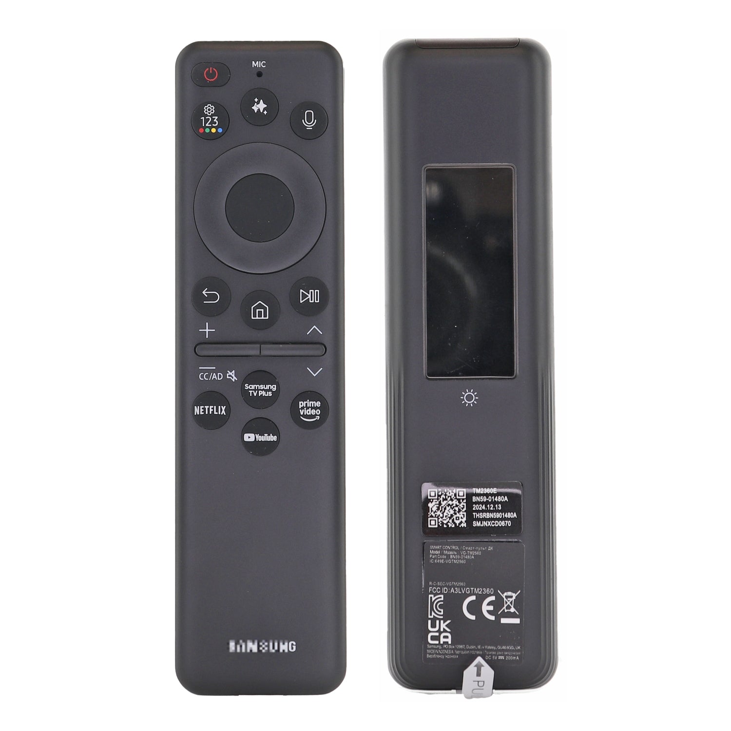 Samsung BN59-01480A / TM2360E 2025 Eco Solar Cell TV Remote Control | Voice AI | Samsung TV Plus | Netflix | Prime Video | Youtube - BN5901480A