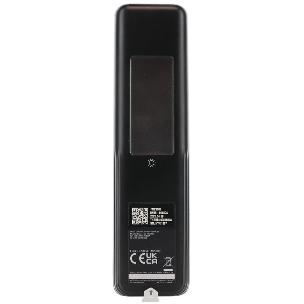 Samsung BN59-01500A / TM2360E Eco Smart TV Remote Control | Black | Solar Cell | RF and IR | 2023 - BN5901500A