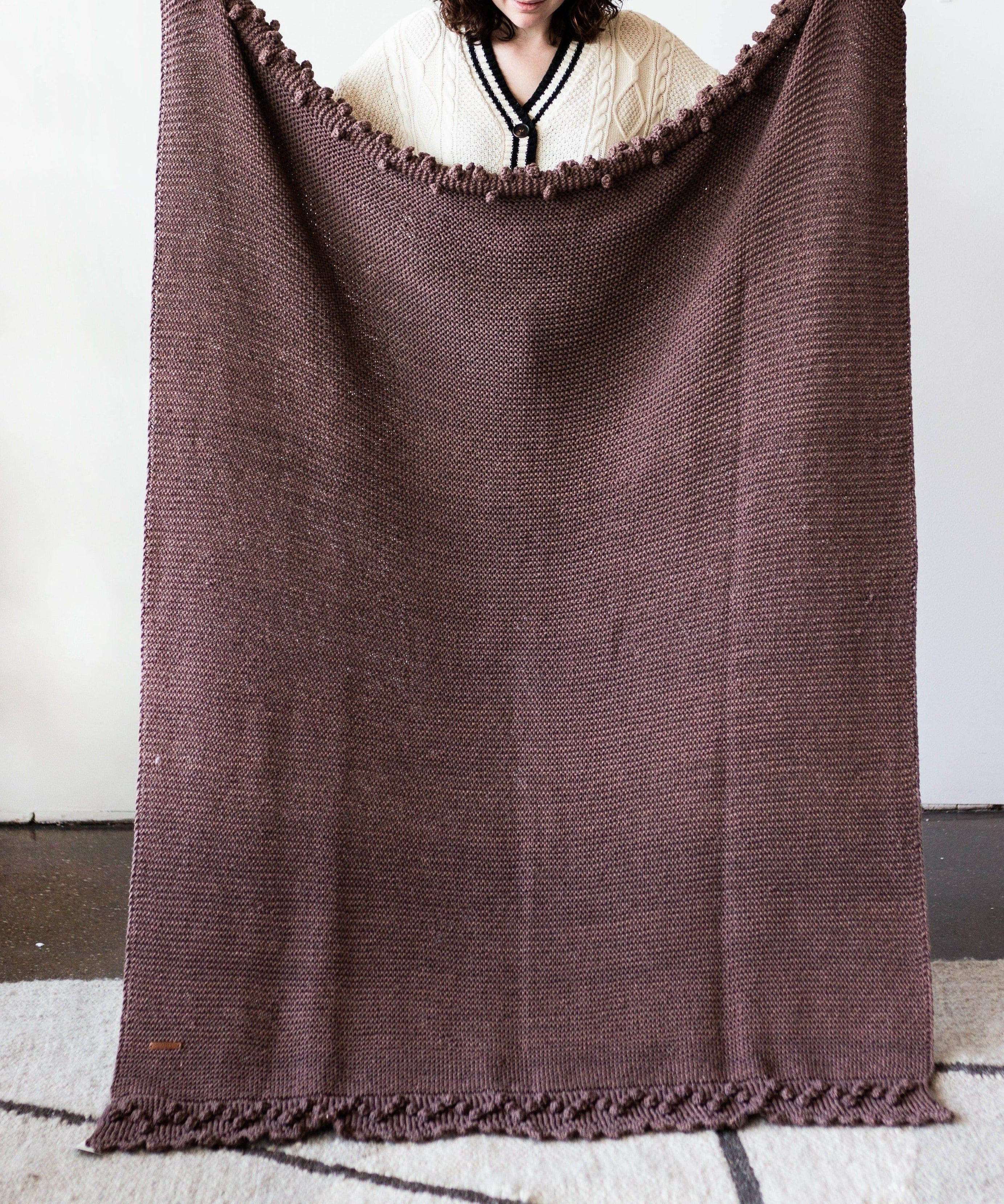 Bobble Lace Edged Eco-Cotton Throw