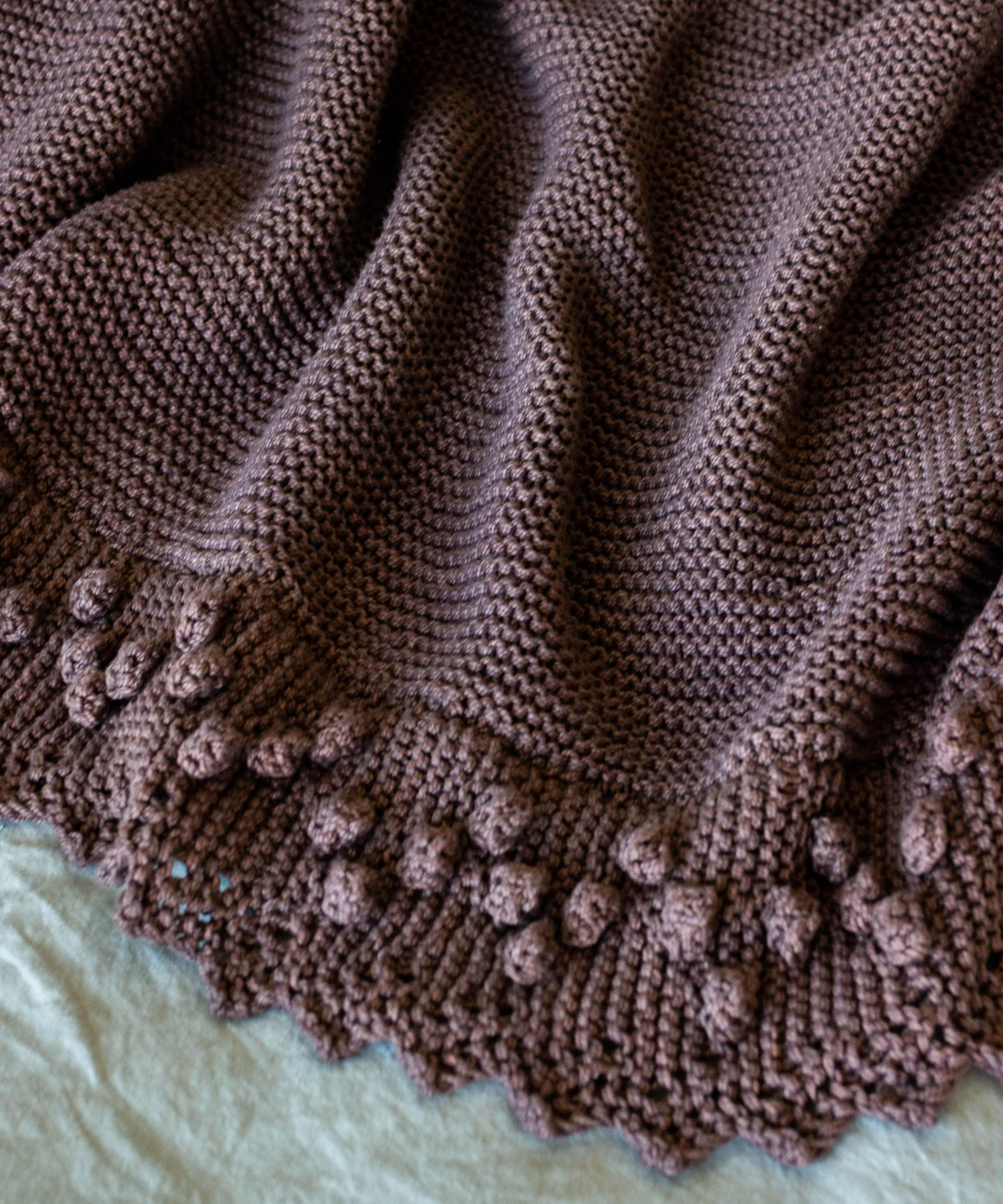 Bobble Lace Edged Eco-Cotton Throw