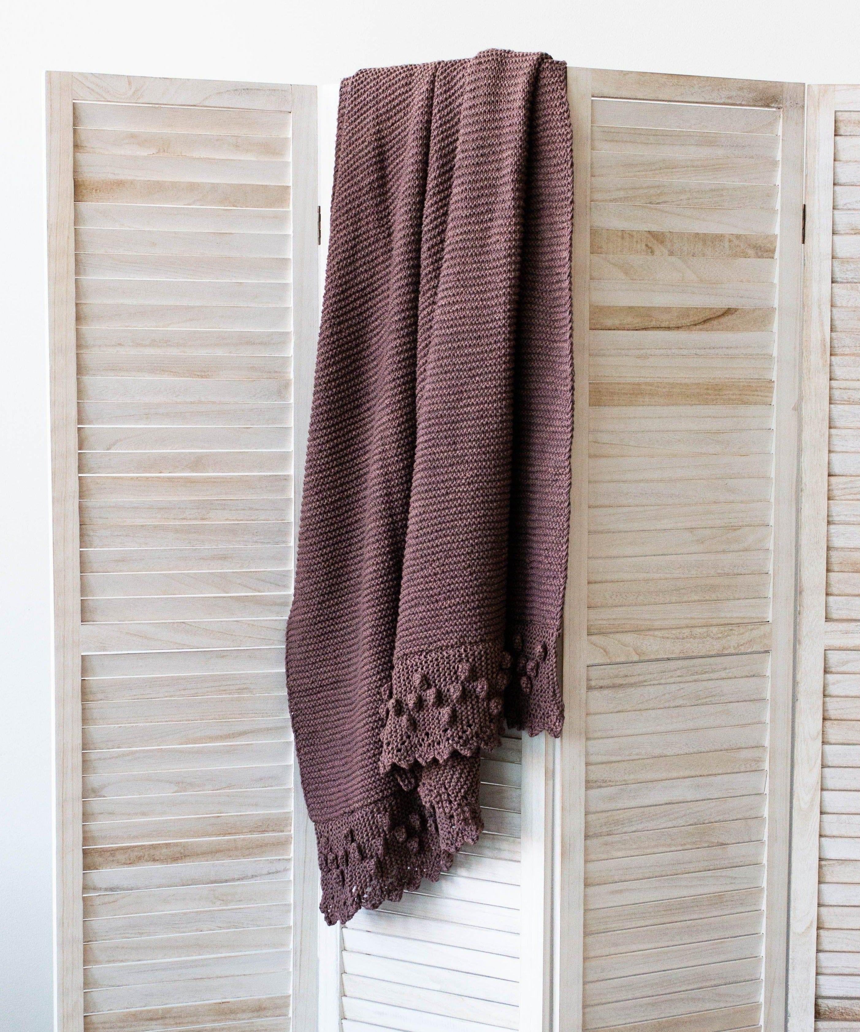Bobble Lace Edged Eco-Cotton Throw