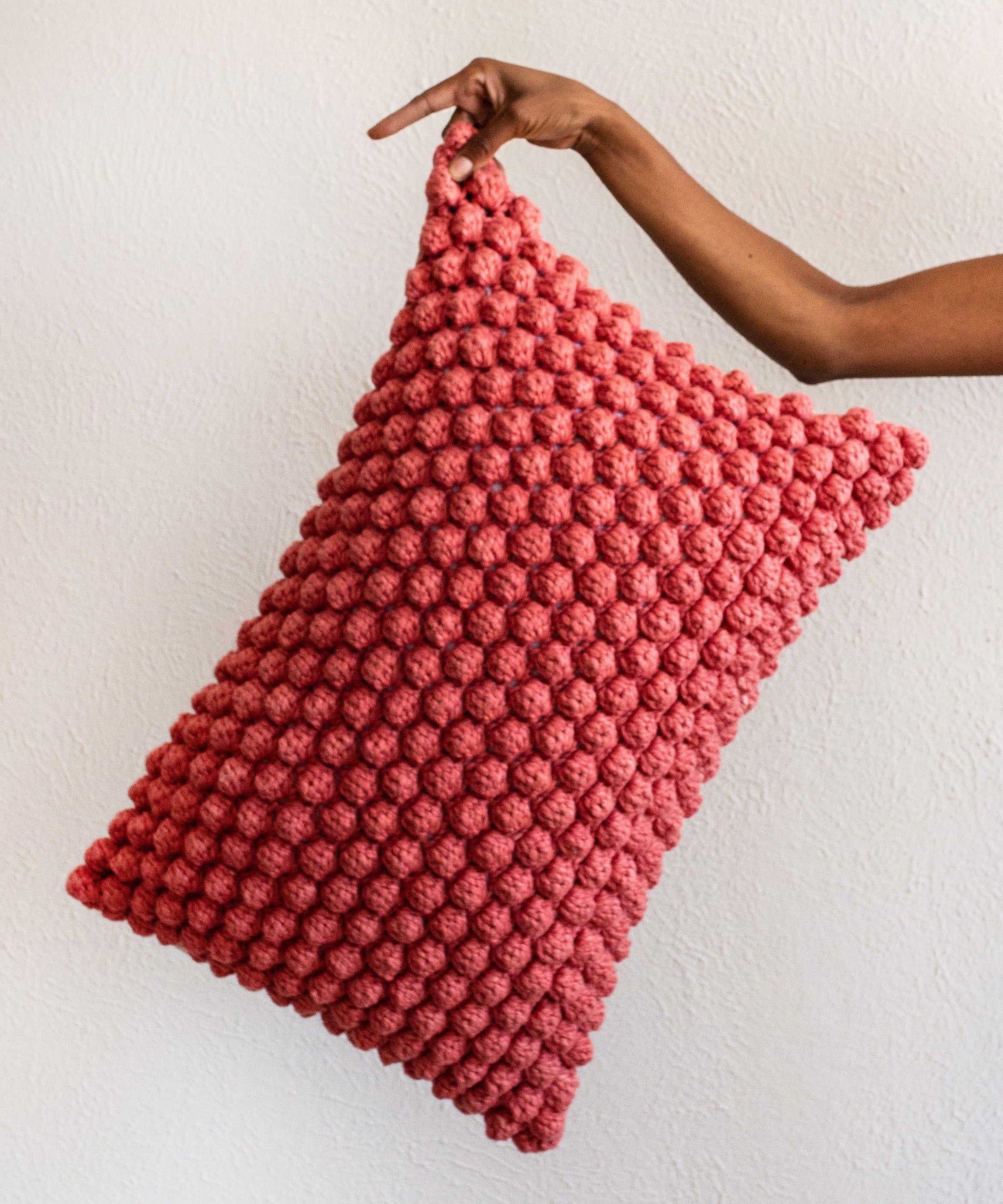 Cotton Bobbles Textured Throw Pillow