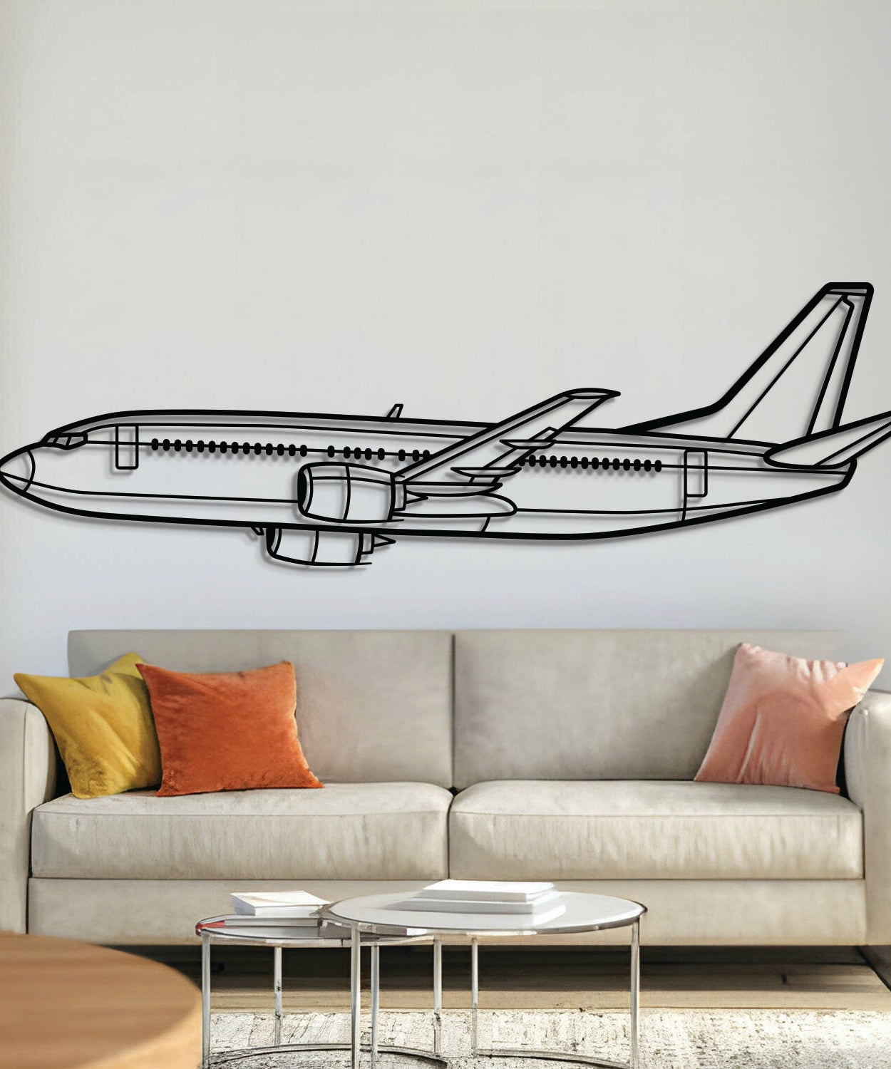 B737-300 Metallflugzeug Wandkunst - NCP0215
