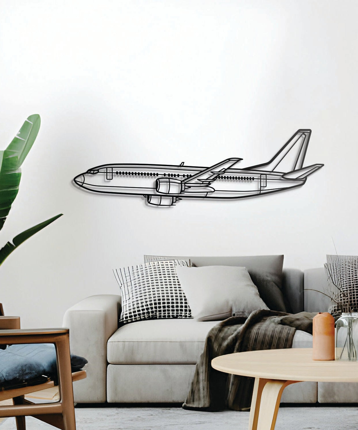 B737-300 Metallflugzeug Wandkunst - NCP0215