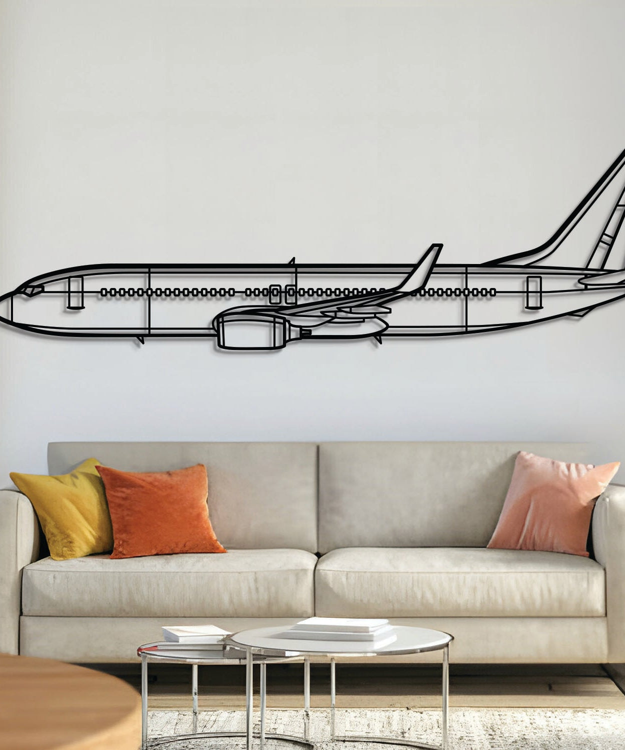 737-800 Metallflugzeug-Wandkunst - NCP0007