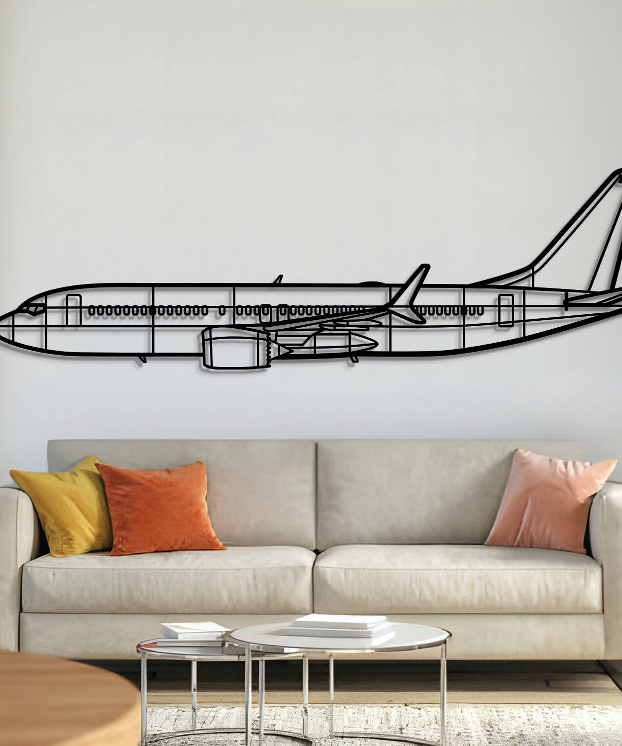 737 Metallflugzeug Wandbild - NCP0006