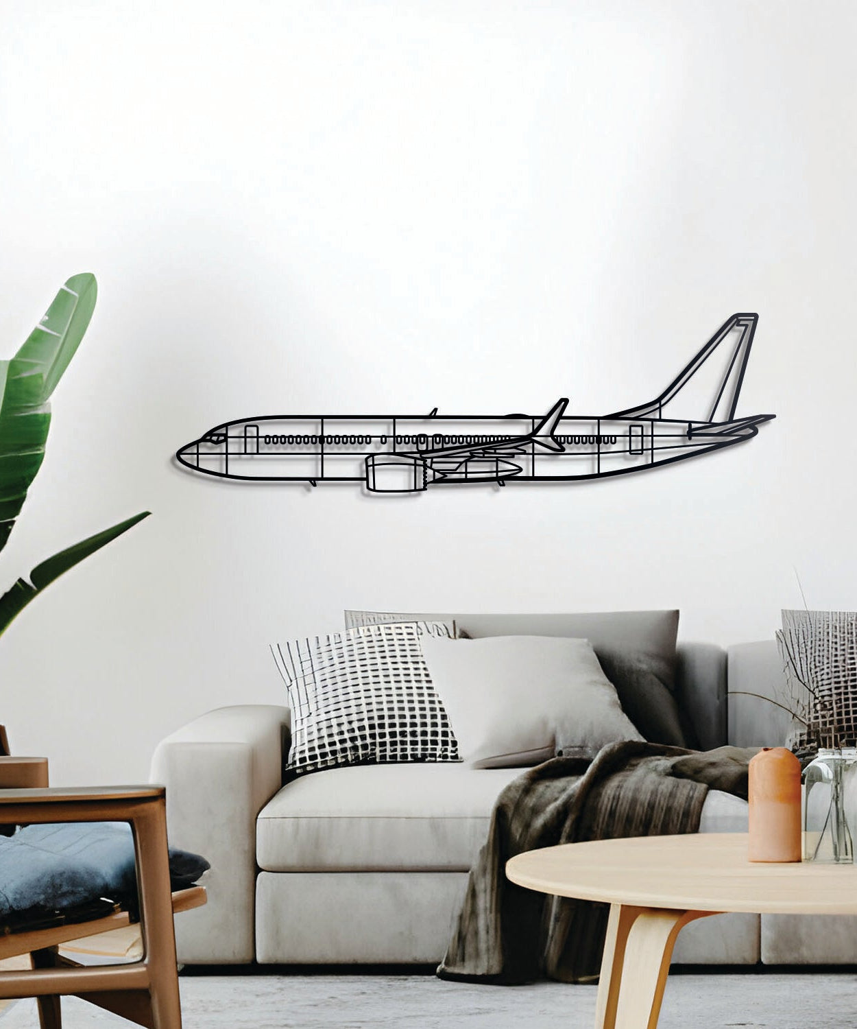 737 Metallflugzeug Wandbild - NCP0006