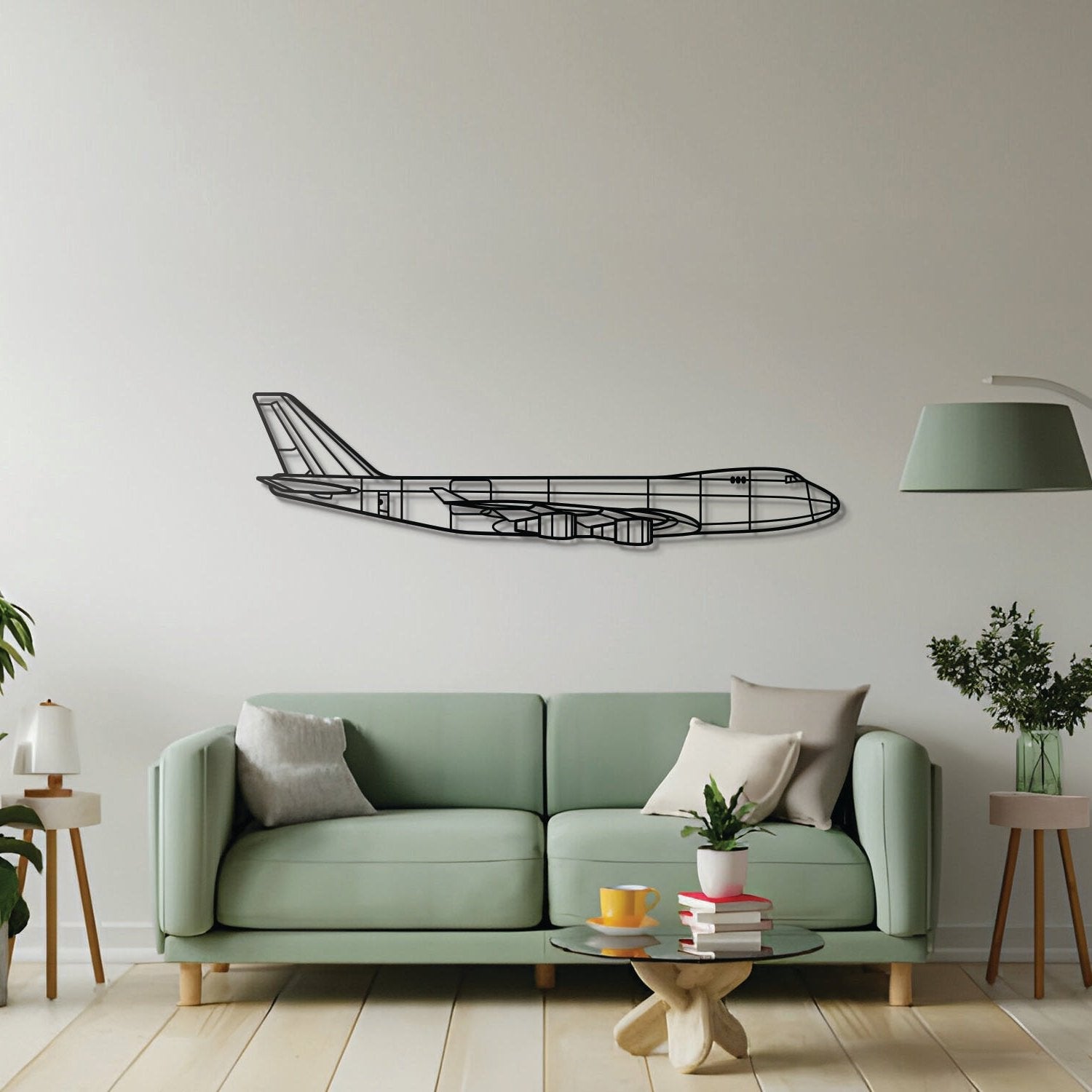 747-400F Metallflugzeug Wandkunst - NCP0009