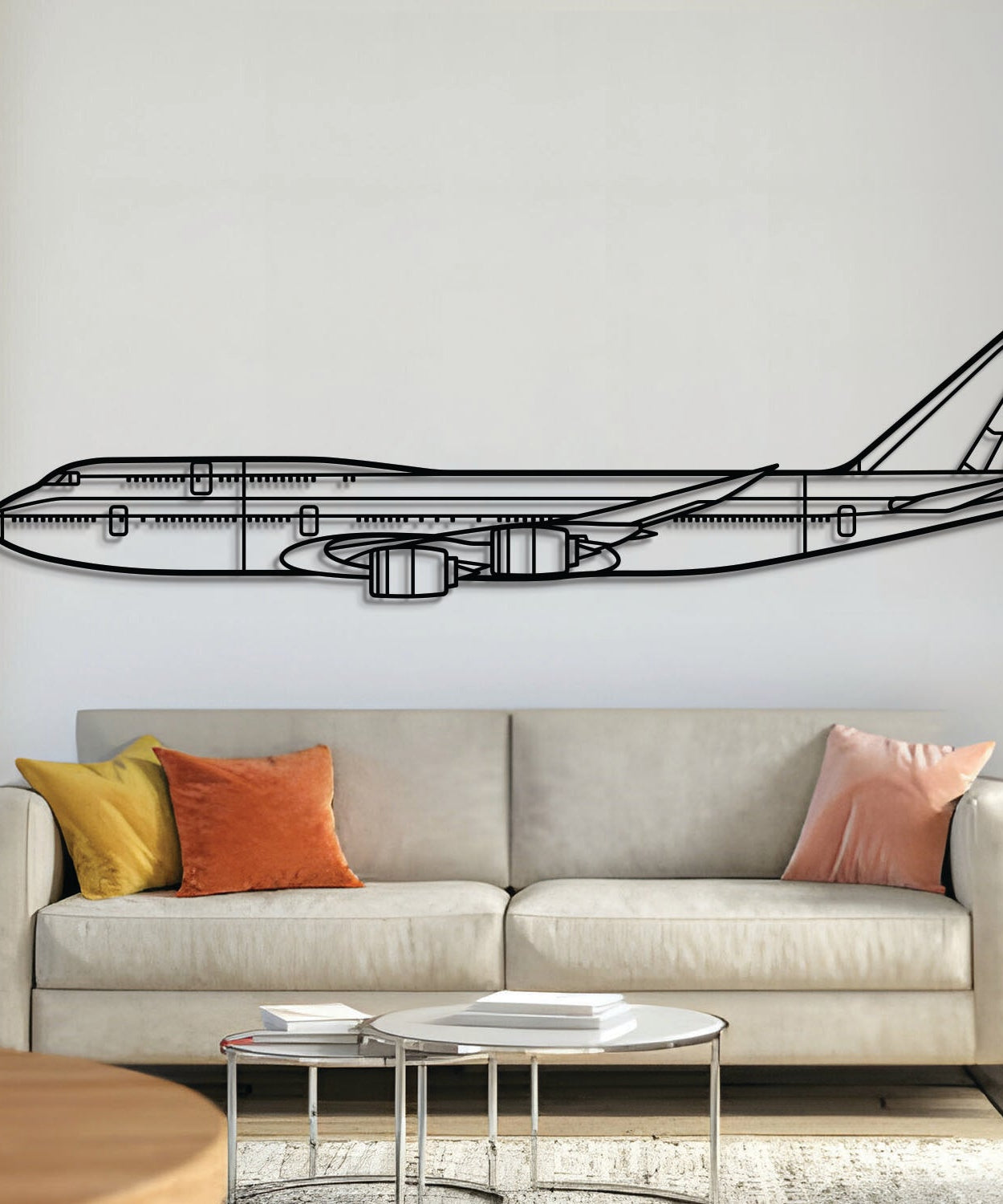 747-8 Metallflugzeug Wandkunst - NCP0008