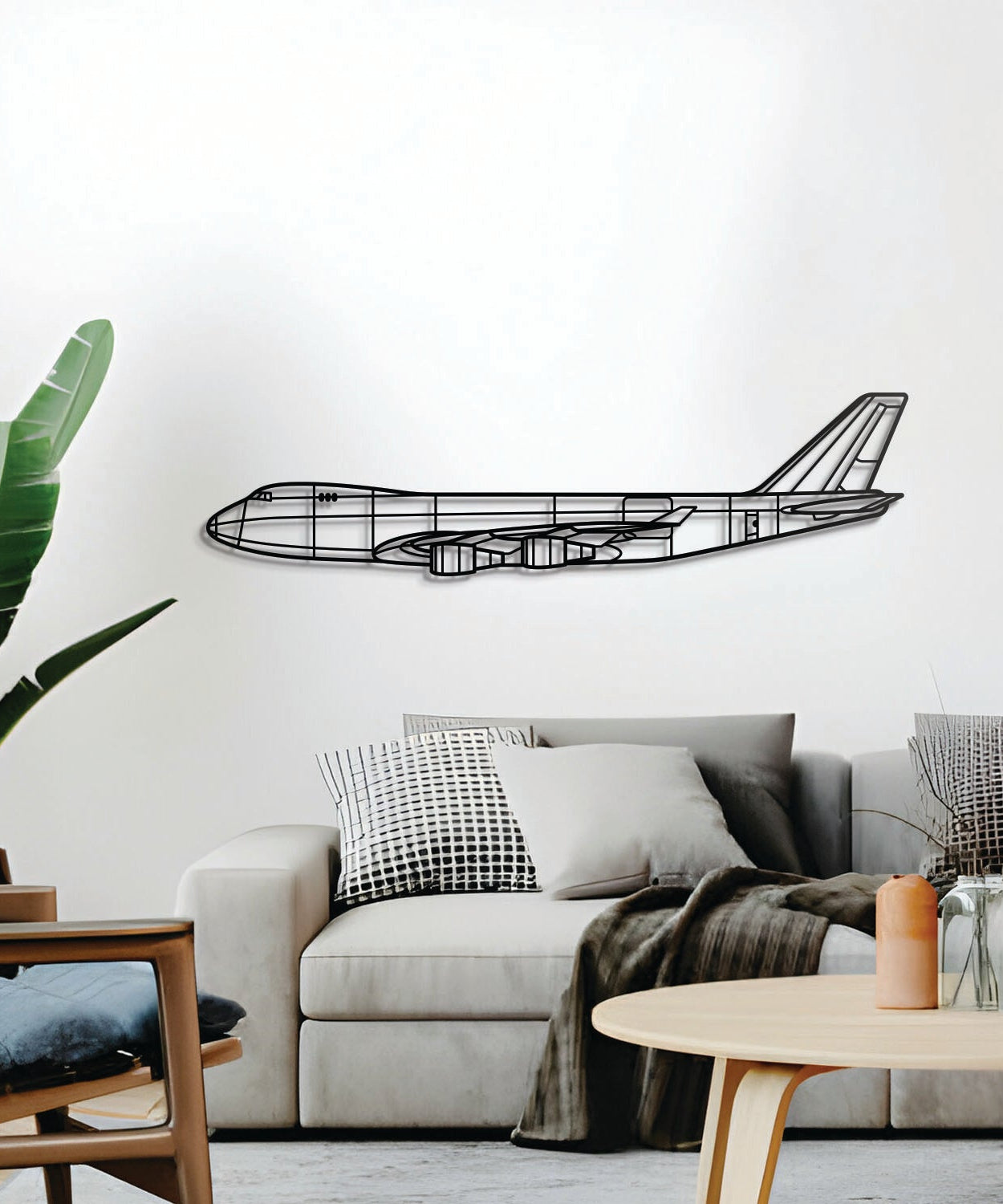 747-800 Metall-Wandkunst Flugzeug - NCP0010