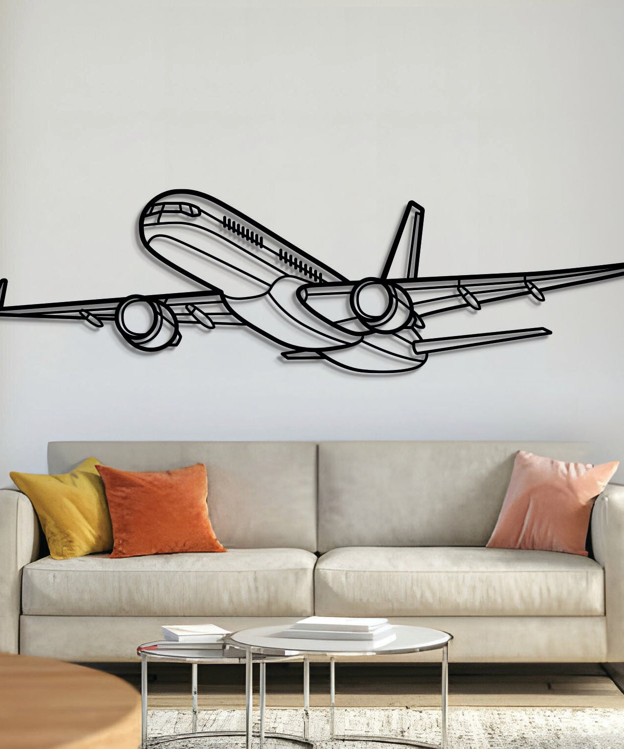 757-200 Flugzeug-Wandbild aus Metall – NCP0011