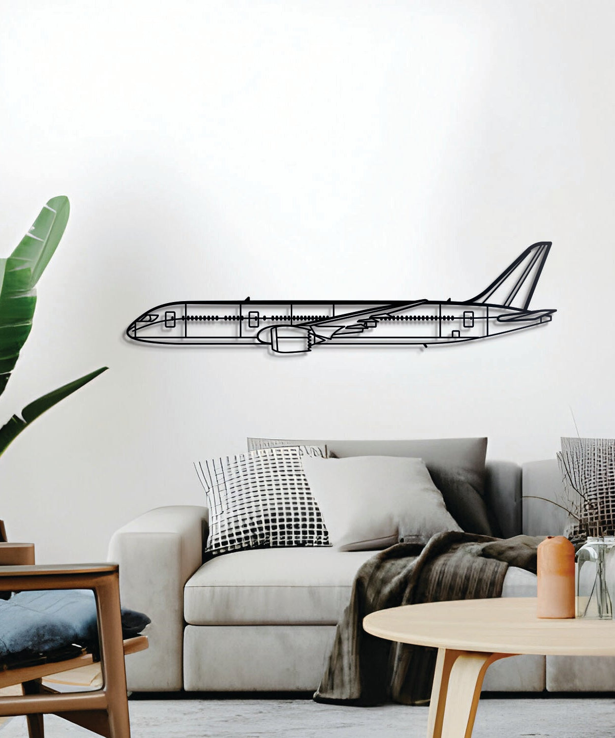 B787 Dreamliner Metallflugzeug Wandbild – NCP0032