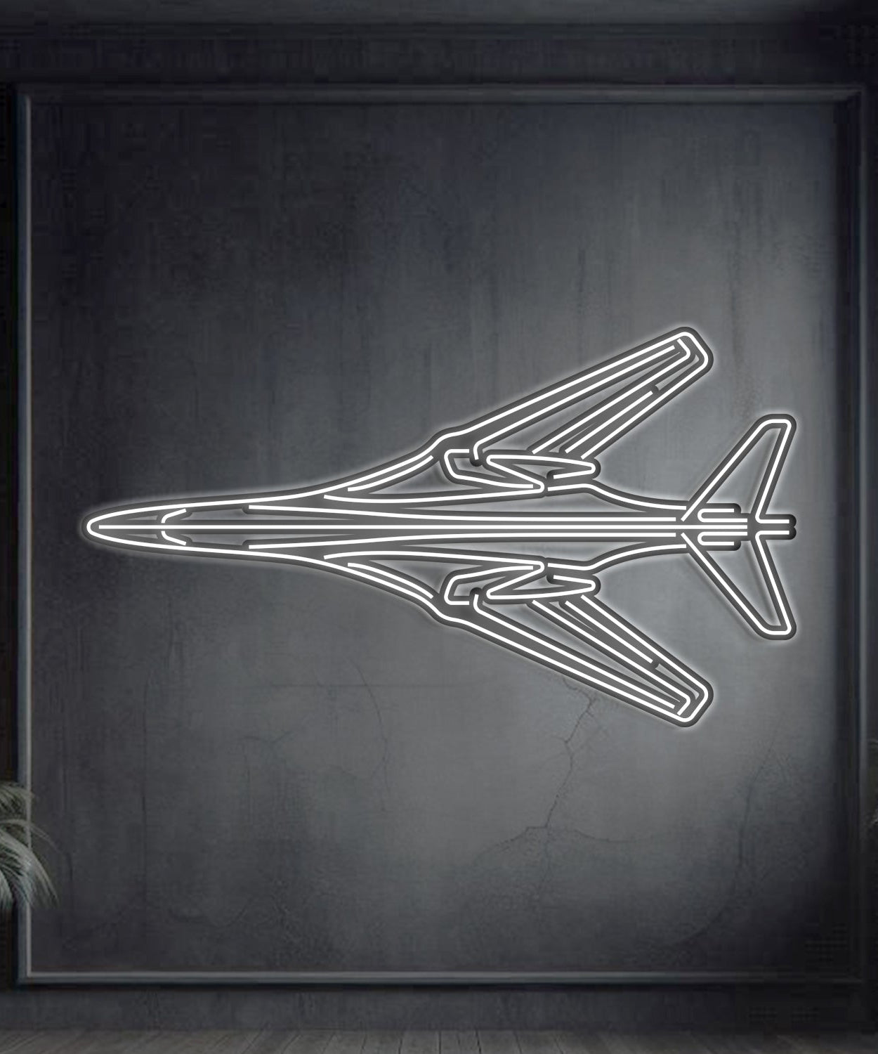B-1B Lancer Top Metal Neon Wandkunst - NCN0015
