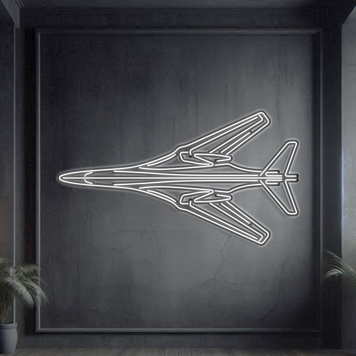 B-1B Lancer Top Metal Neon Wandkunst - NCN0015