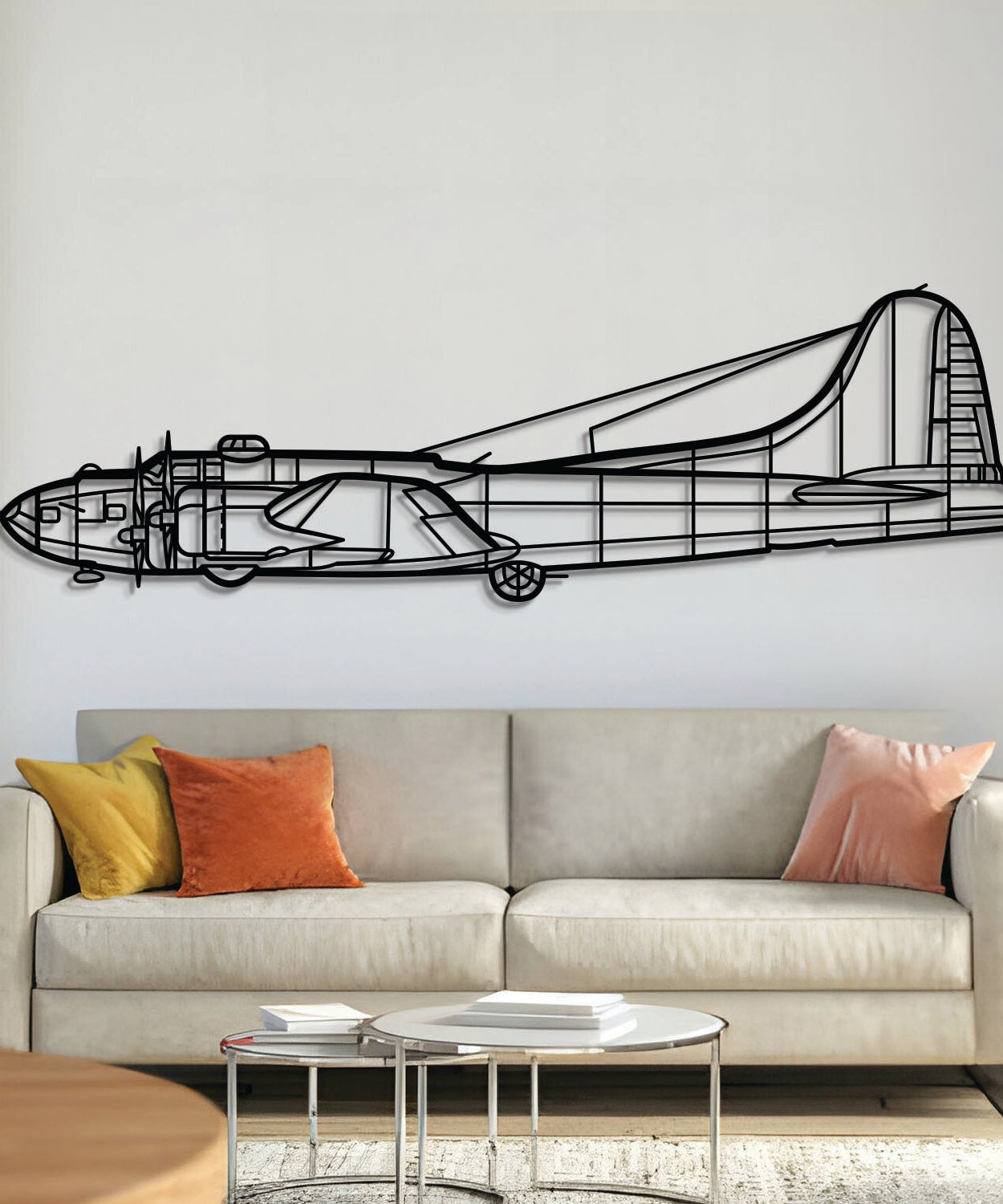 B-17 Metallflugzeug Wandkunst - NCP0030