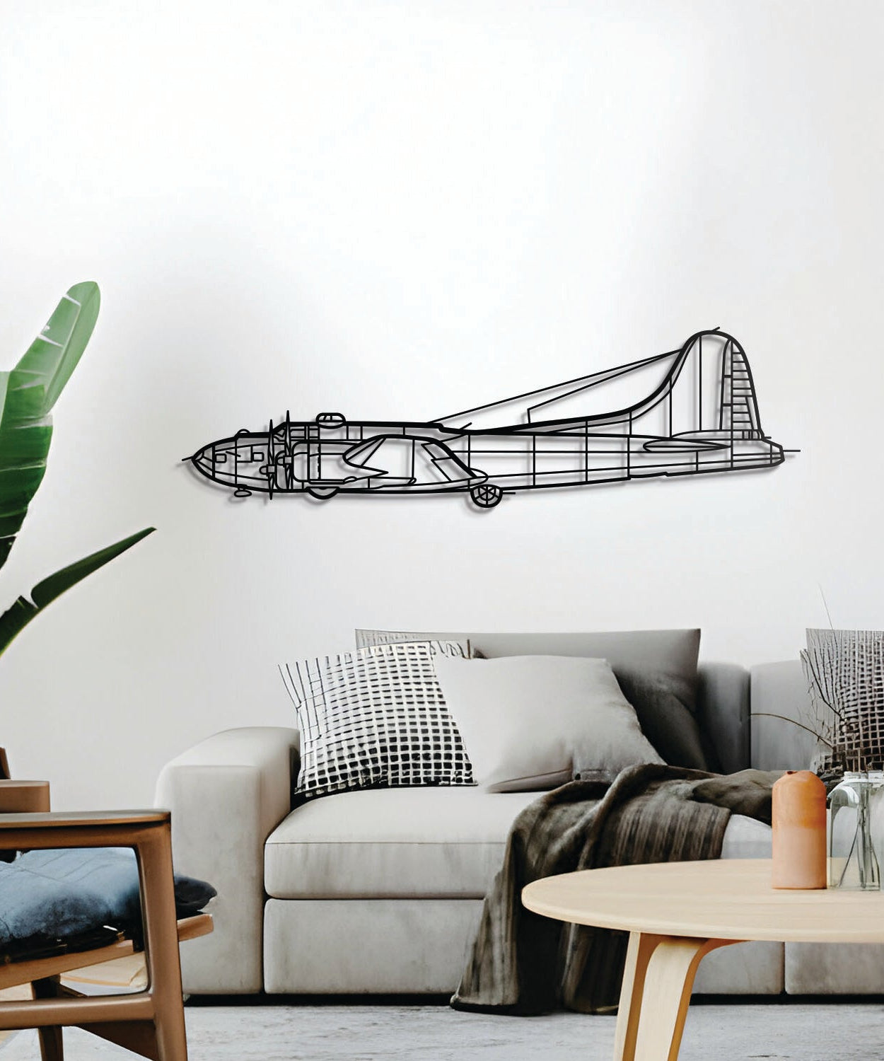 B-17 Metallflugzeug Wandkunst - NCP0030
