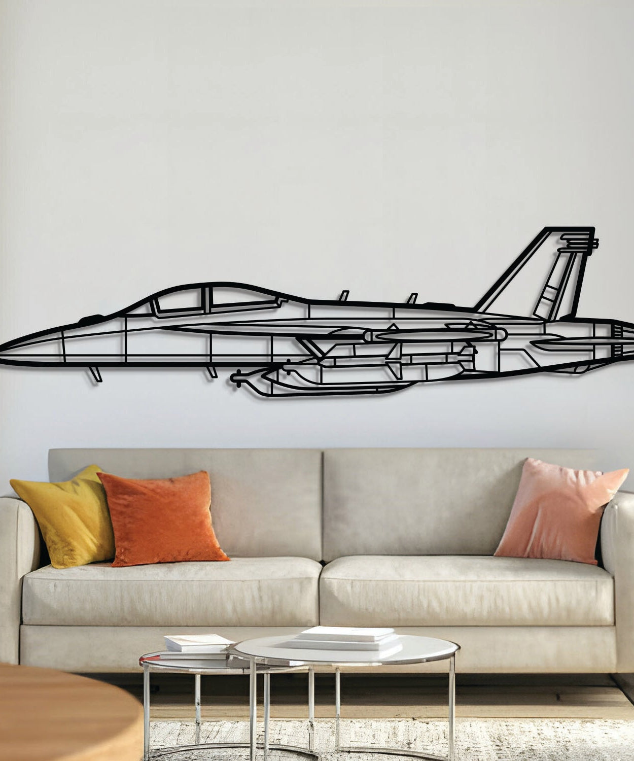 EA-18 Growler Wandkunst aus Metall - NCP0063
