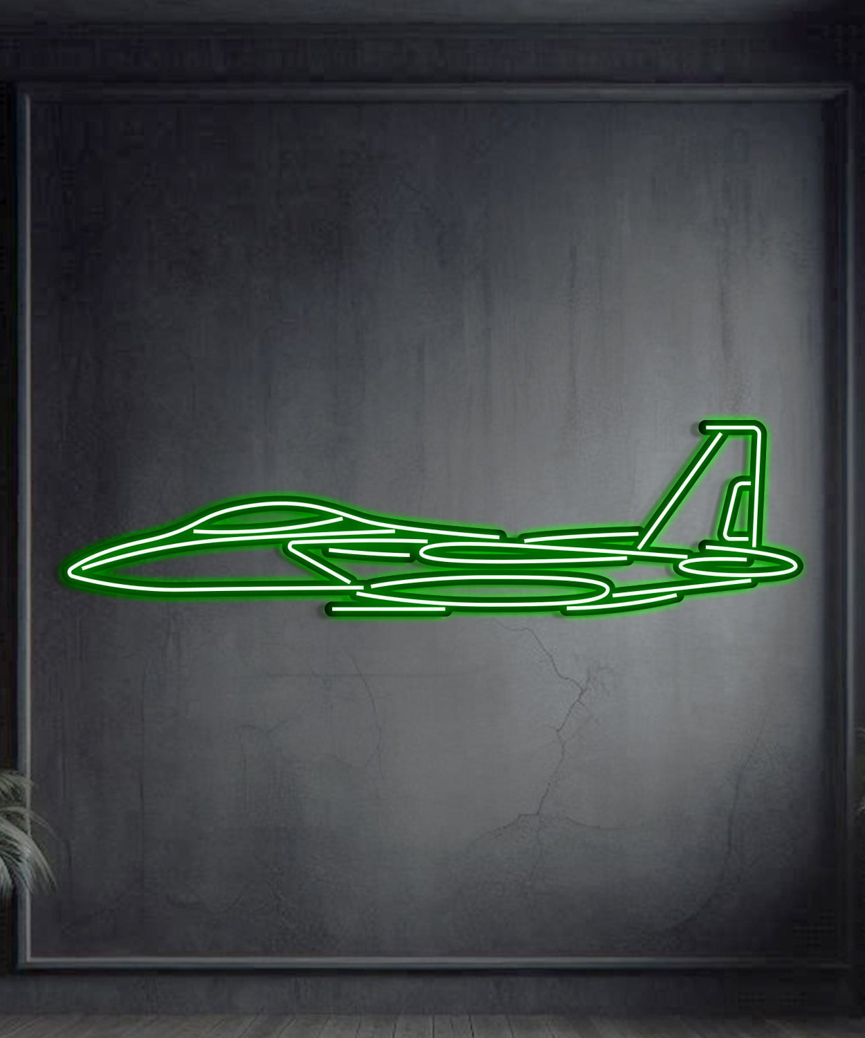F-15 Strike Eagle Metall-Neon-Flugzeug Wandkunst - NCN0037
