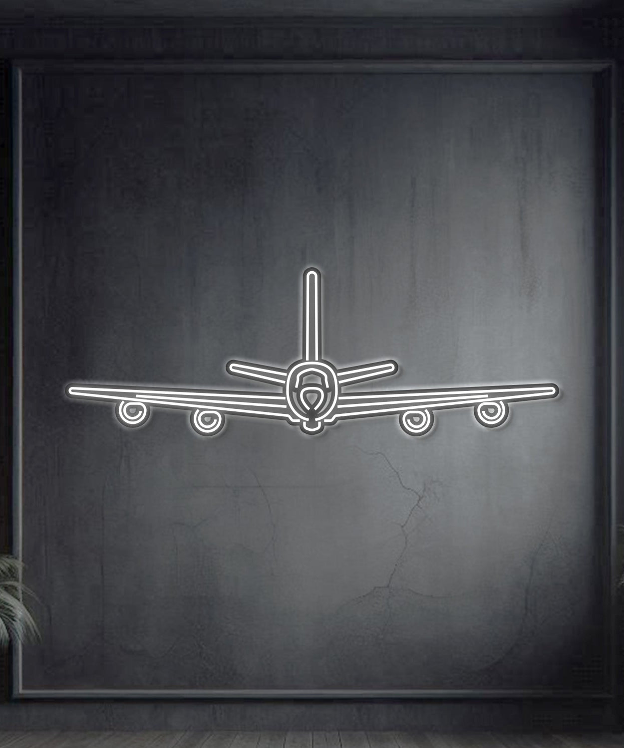 KC-135R Stratotanker Front Metall-Neon-Flugzeug Wandkunst - NCN0052