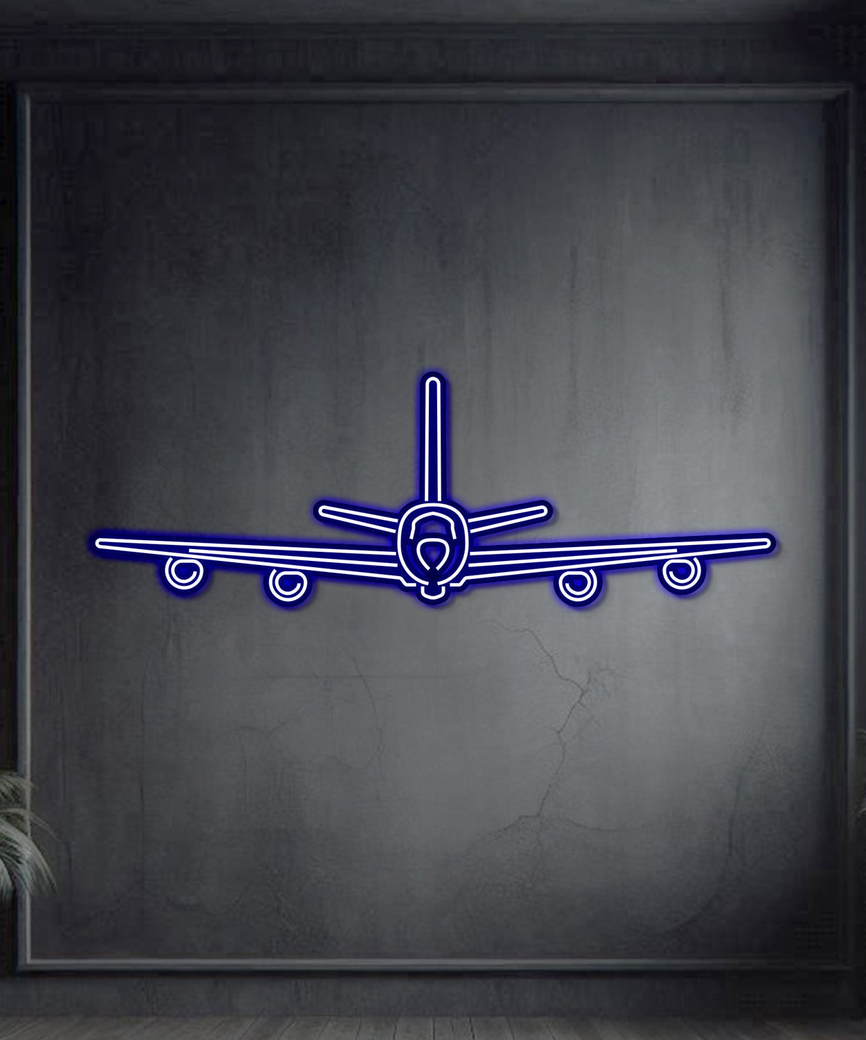 KC-135R Stratotanker Front Metall-Neon-Flugzeug Wandkunst - NCN0052