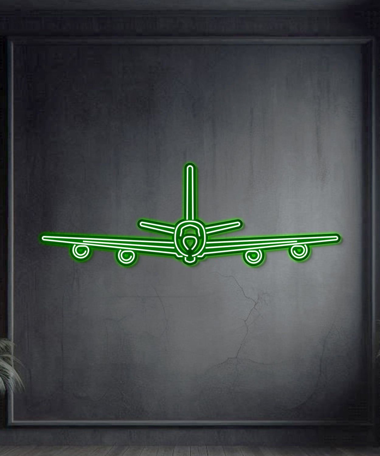 KC-135R Stratotanker Front Metall-Neon-Flugzeug Wandkunst - NCN0052