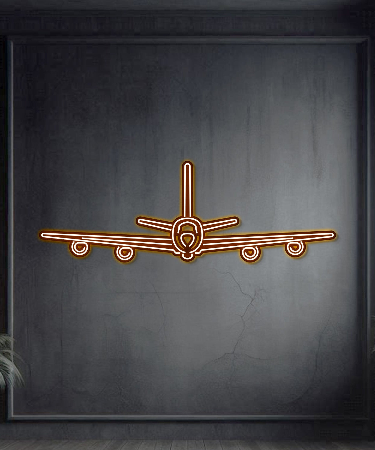 KC-135R Stratotanker Front Metall-Neon-Flugzeug Wandkunst - NCN0052
