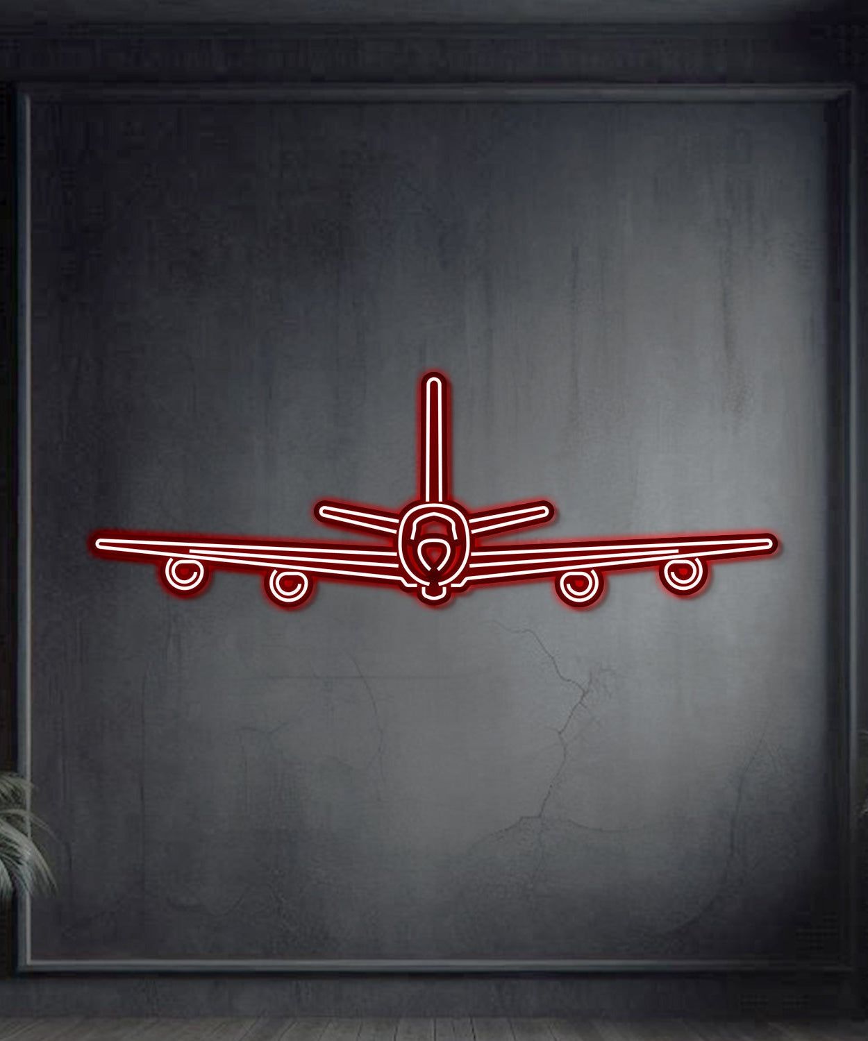 KC-135R Stratotanker Front Metall-Neon-Flugzeug Wandkunst - NCN0052