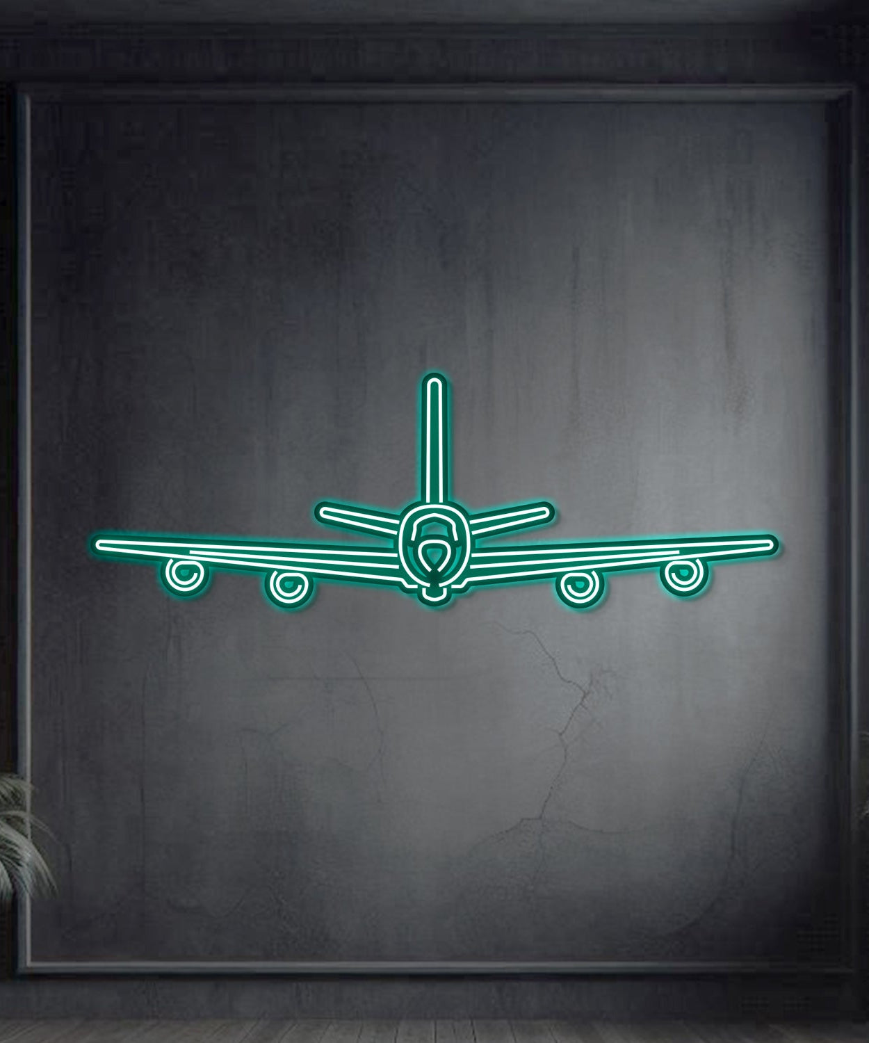 KC-135R Stratotanker Front Metall-Neon-Flugzeug Wandkunst - NCN0052