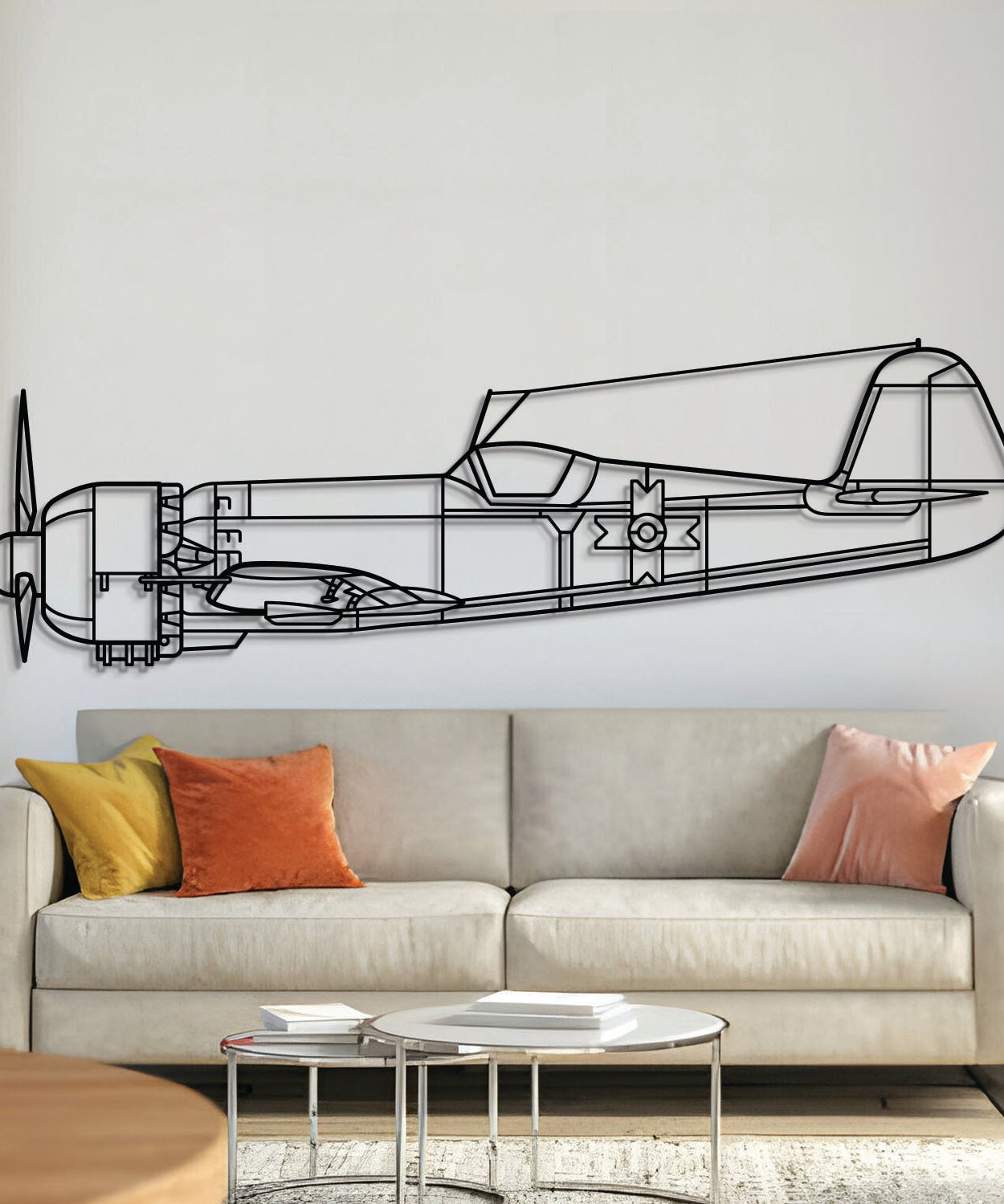 Flugzeug-Wandkunst aus Metall Modell 80 – NCP0484
