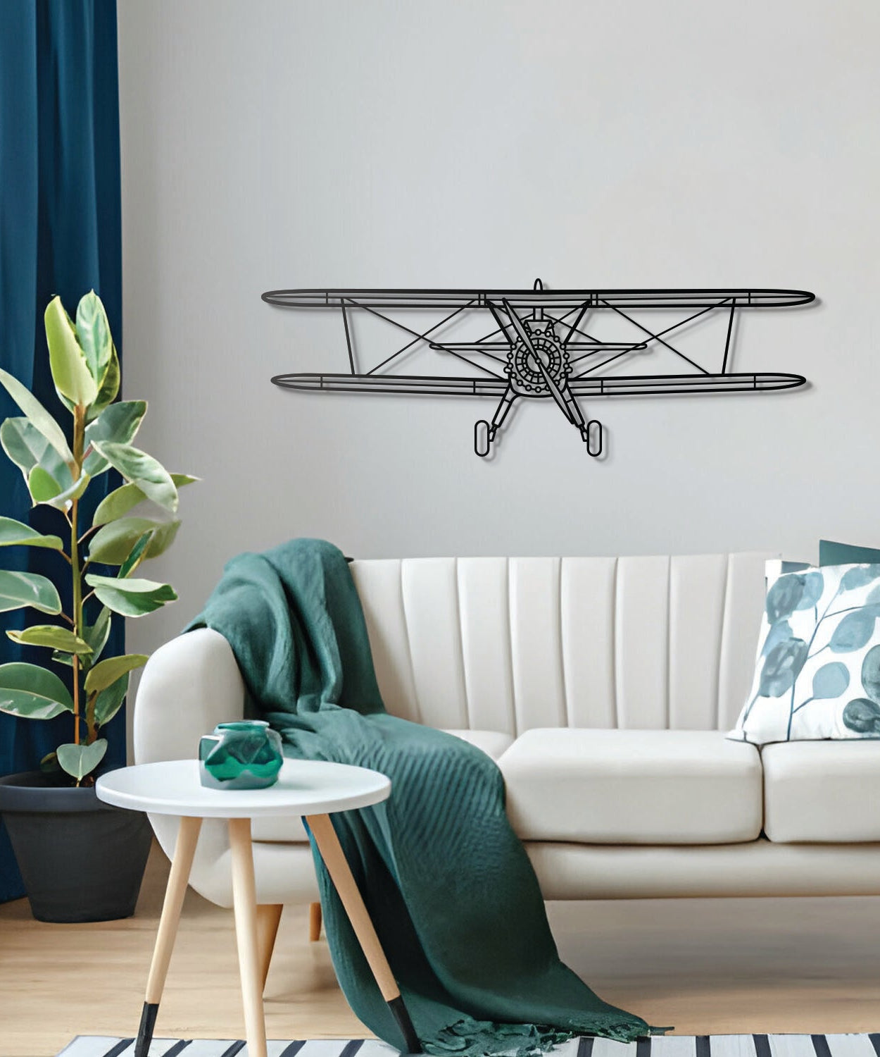 Stearman 75 Metallflugzeug-Wandbild - NCP0137