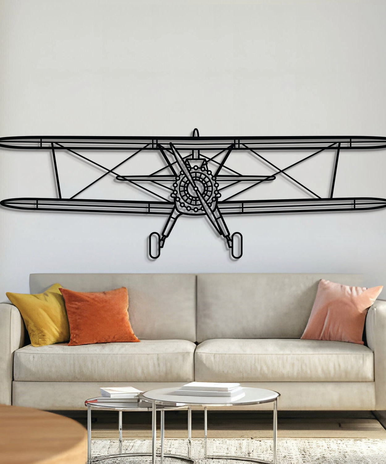 Stearman 75 Metallflugzeug-Wandbild - NCP0137