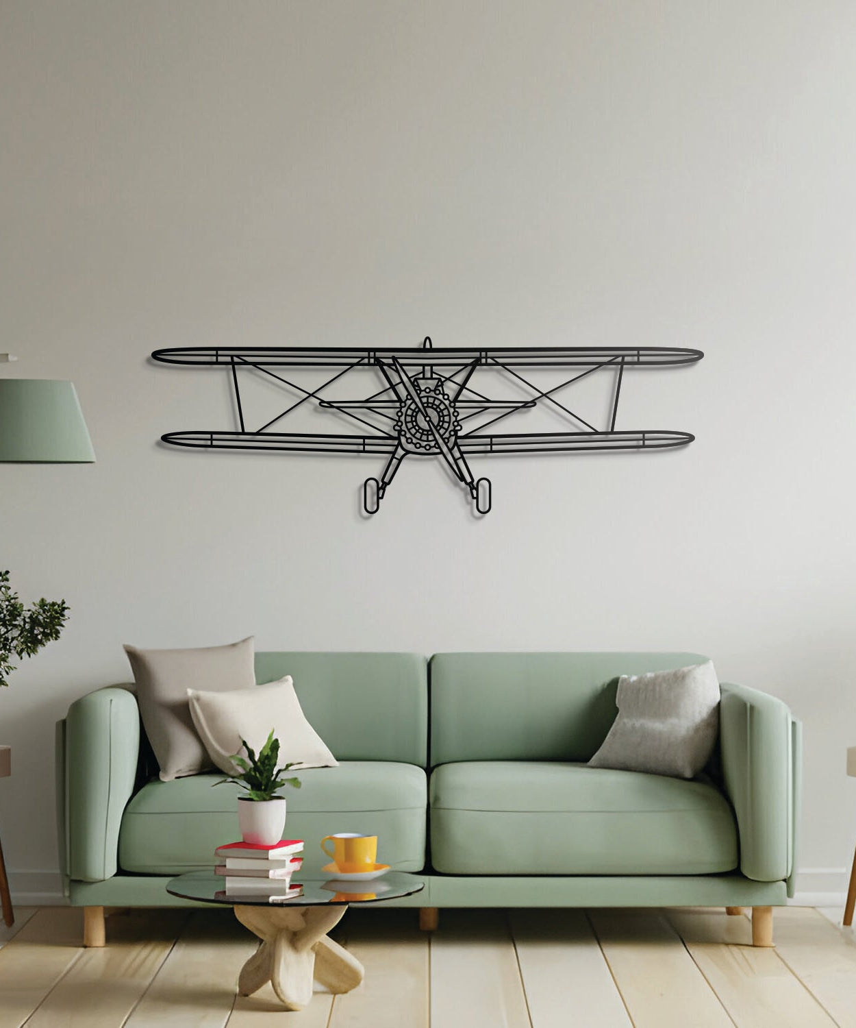 Stearman 75 Metallflugzeug-Wandbild - NCP0137