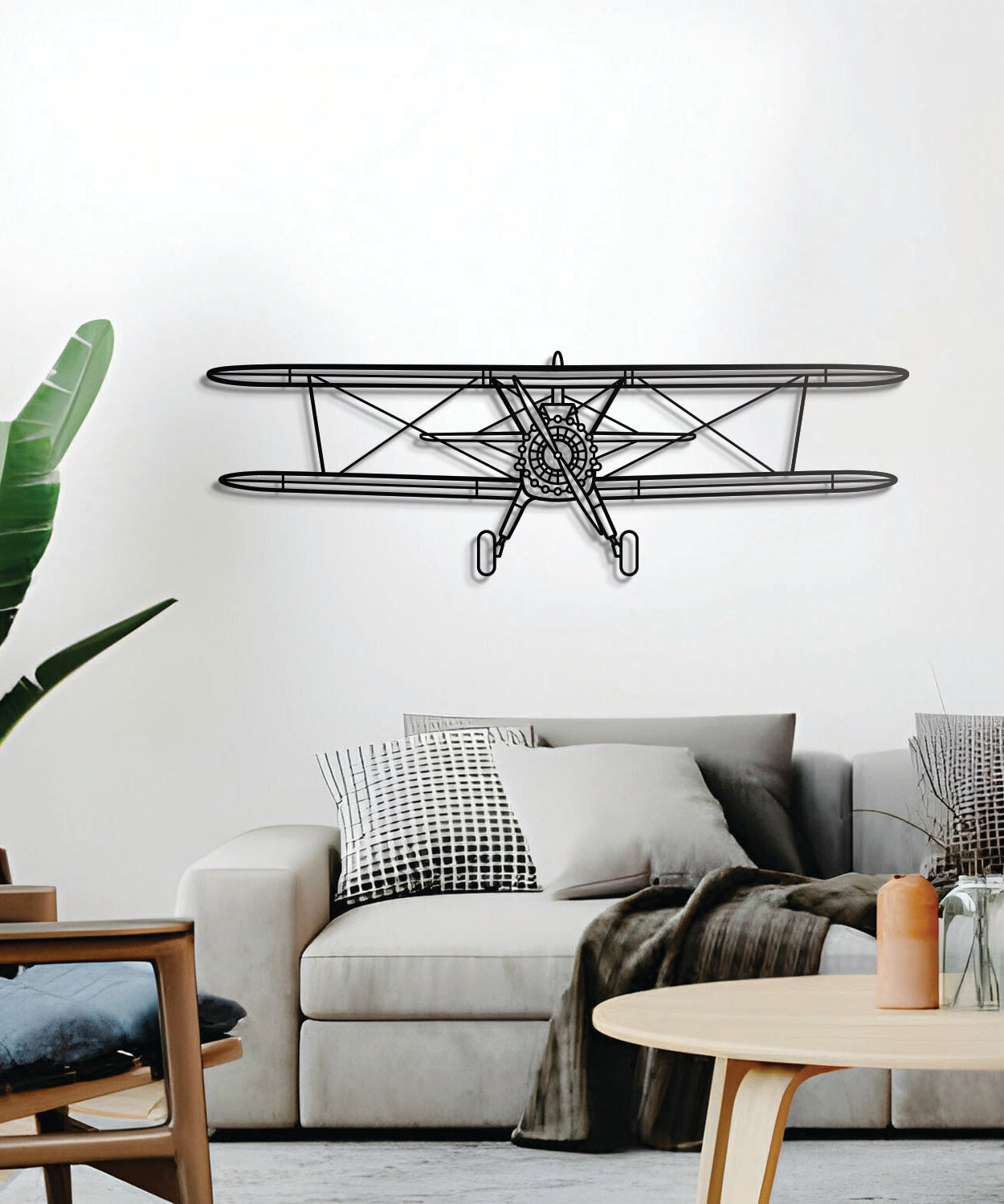 Stearman 75 Metallflugzeug-Wandbild - NCP0137
