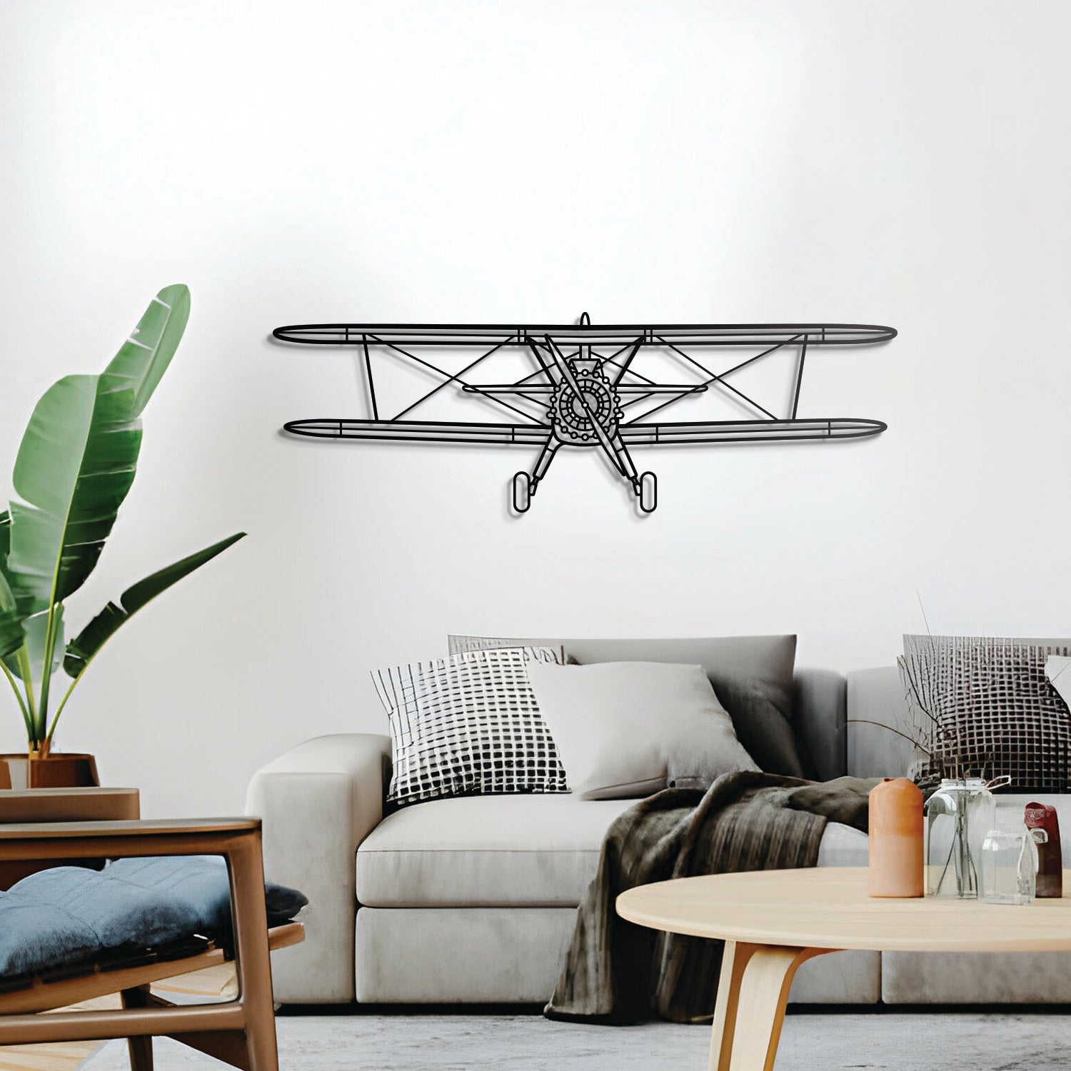 Stearman 75 Metallflugzeug-Wandbild - NCP0137